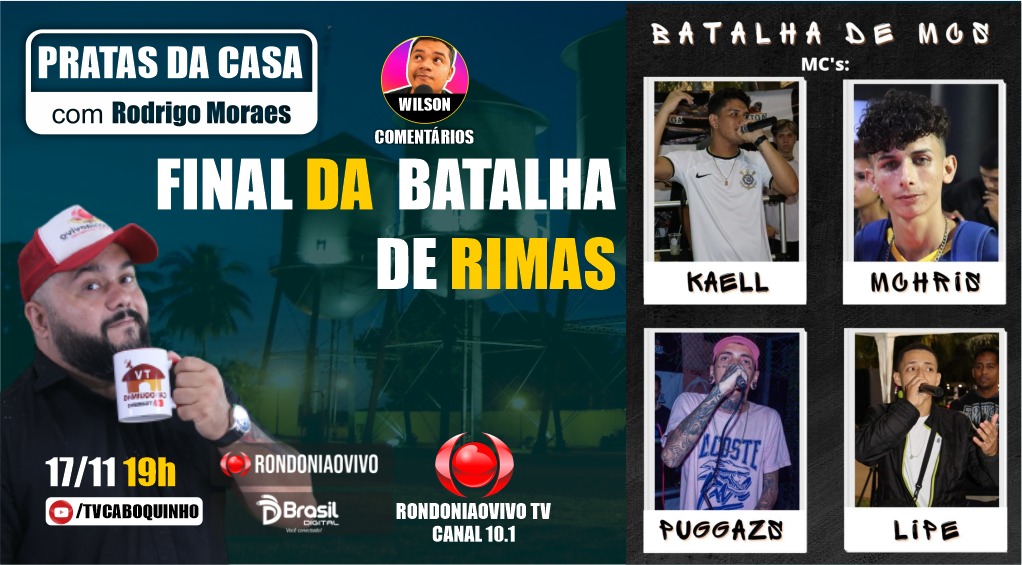 PRATAS DA CASA: Final batalhas de rimas da Liga MCs de Porto Velho 