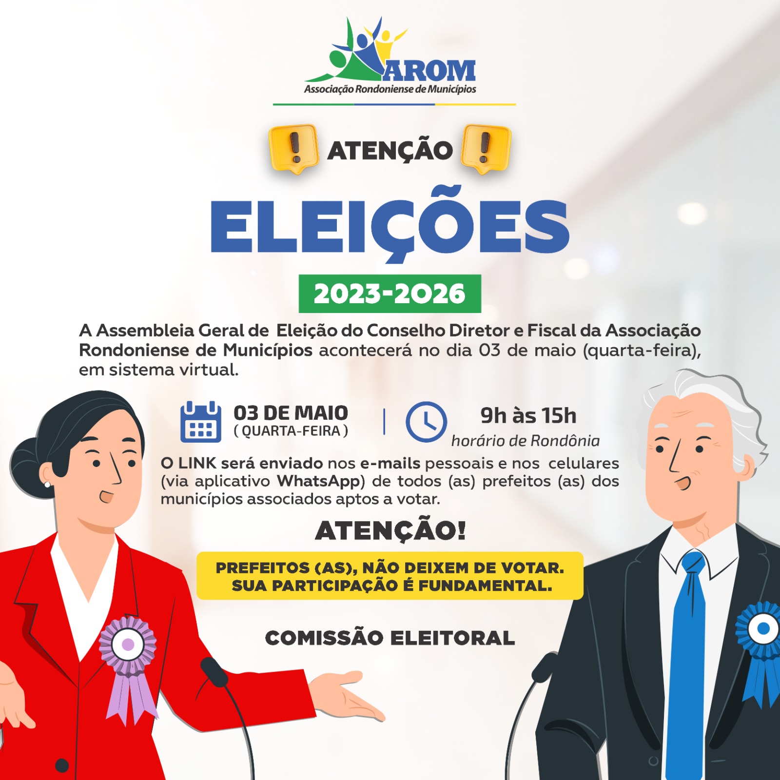 AROM: Associação Rondoniense de Municípios realiza eleição de nova diretoria