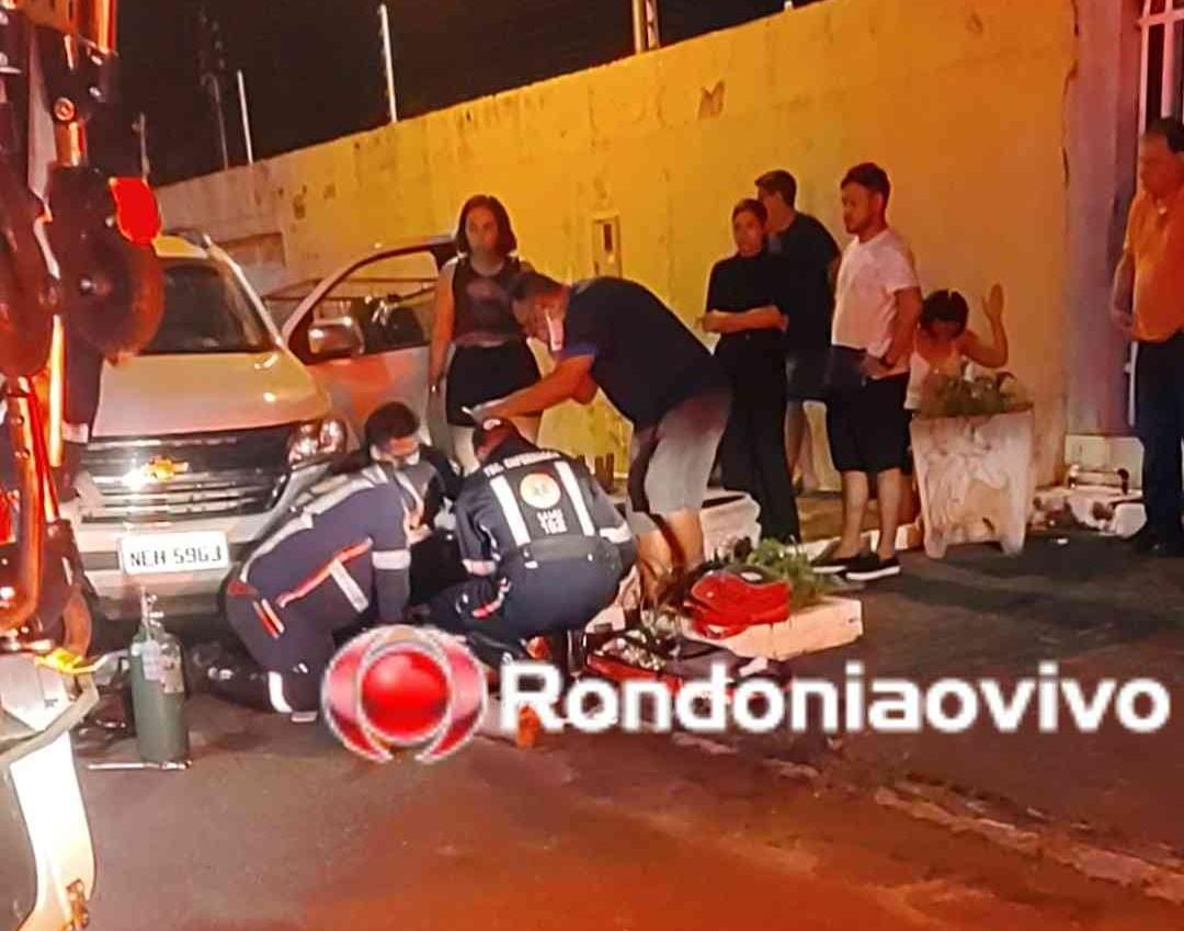 VÍDEO: Equipe do SAMU tenta salvar mulher atropelada pela própria caminhonete