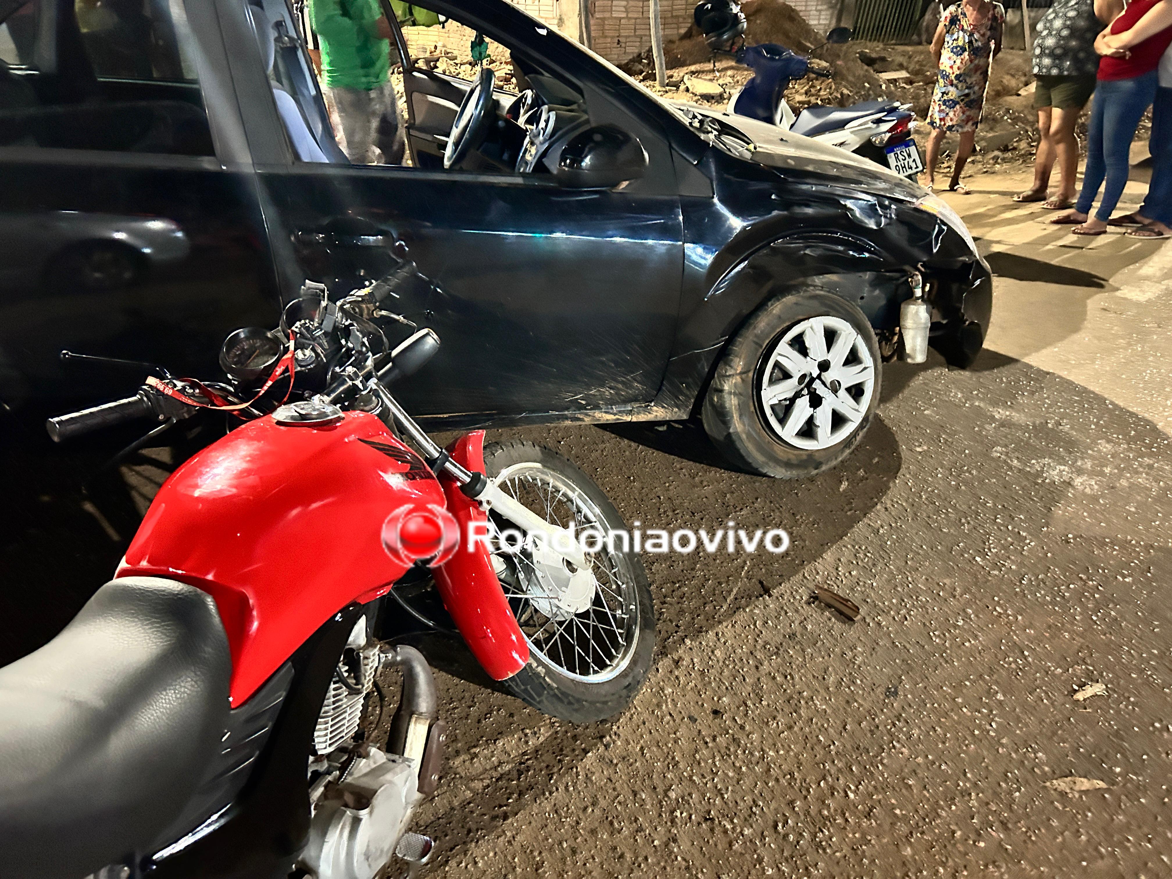 VÍDEO: Motorista atravessa na frente de moto e deixa casal ferido na Alexandre