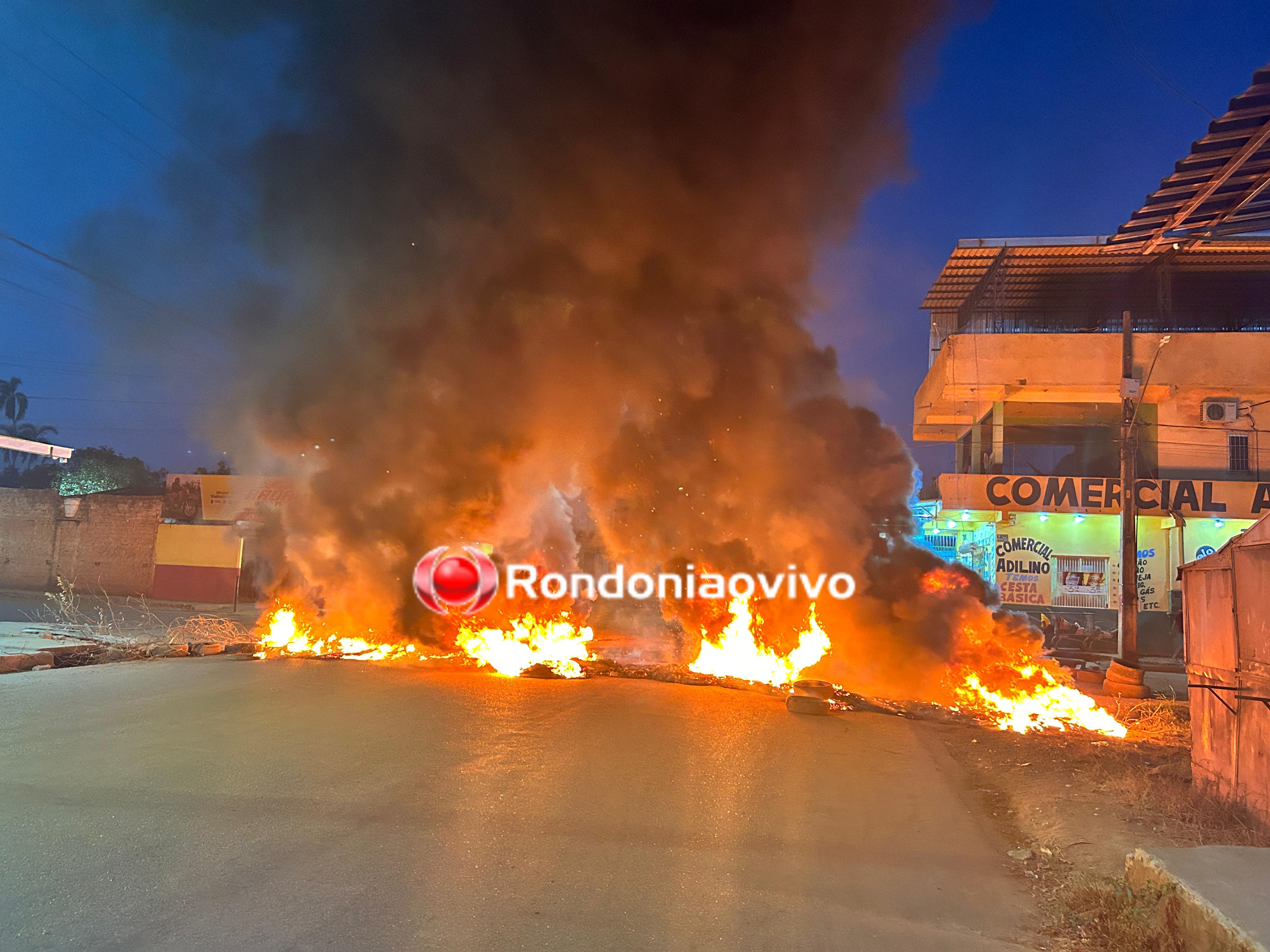 URGENTE: Moradores fazem manifestação por melhorias e colocam fogo em pneus