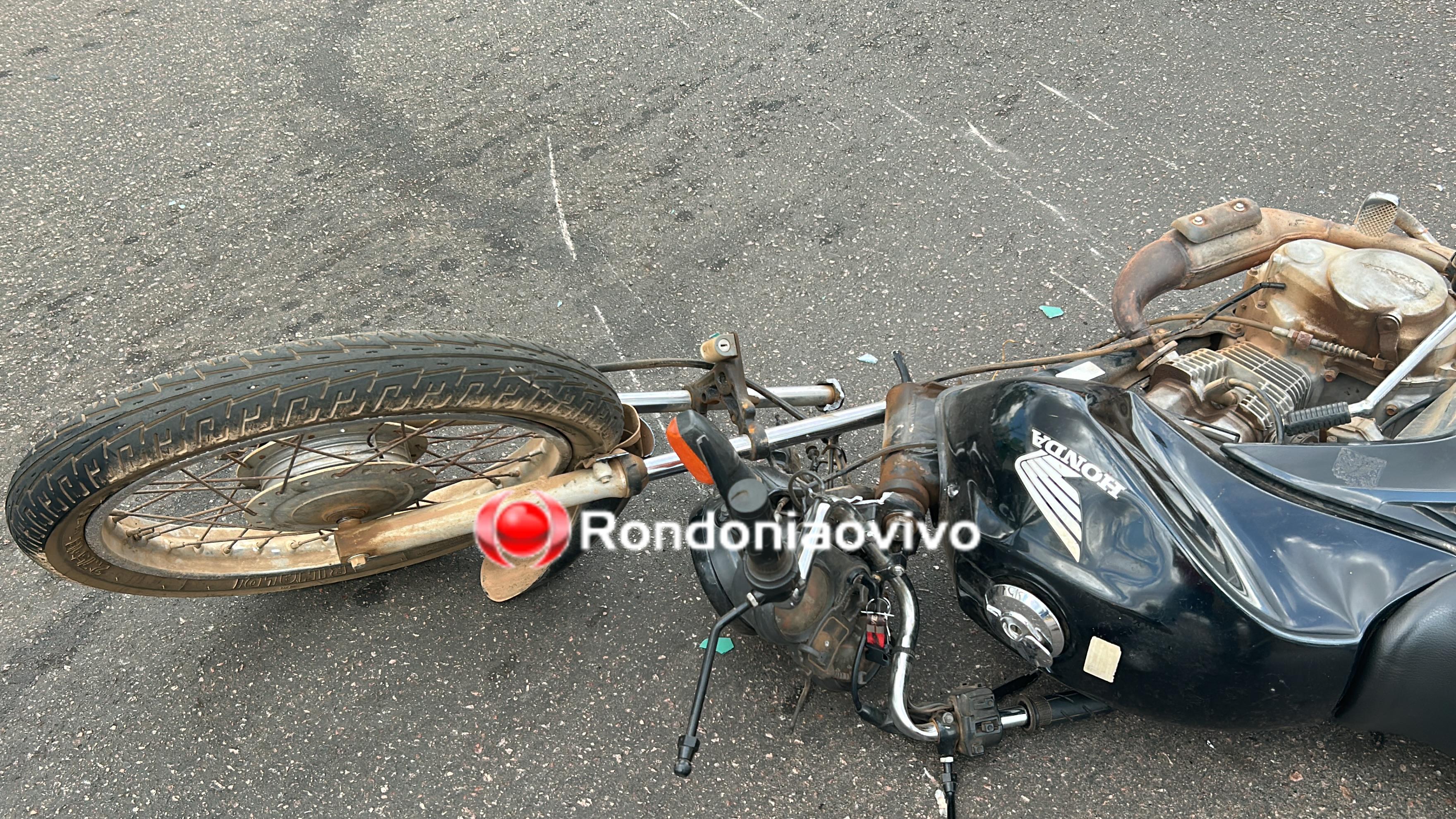 VÍDEO: Grave colisão entre motos deixa homem e mulher feridos na Rio Madeira