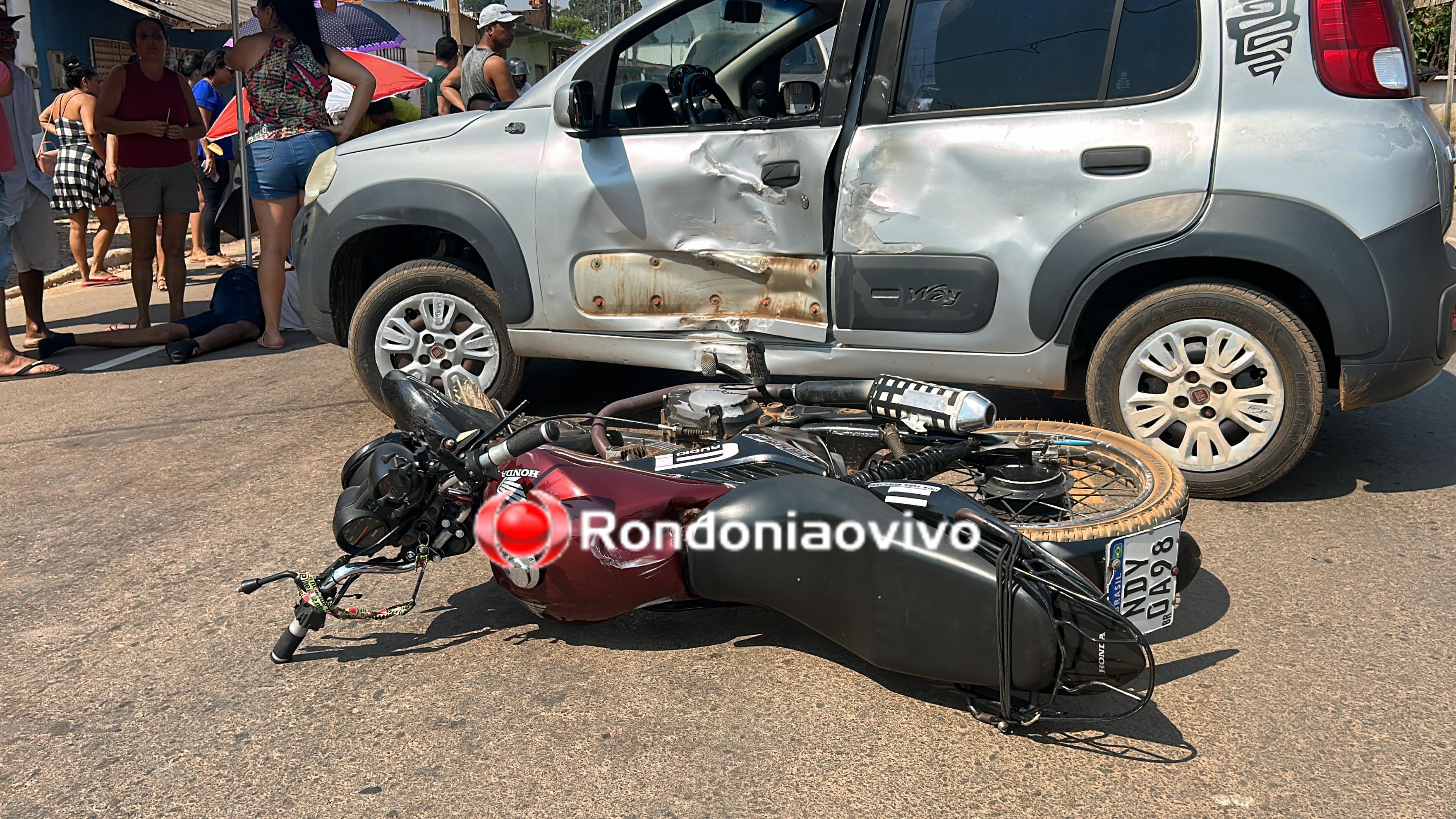 VÍDEO: Casal em moto sofre gravíssimo acidente na Estrada dos Periquitos