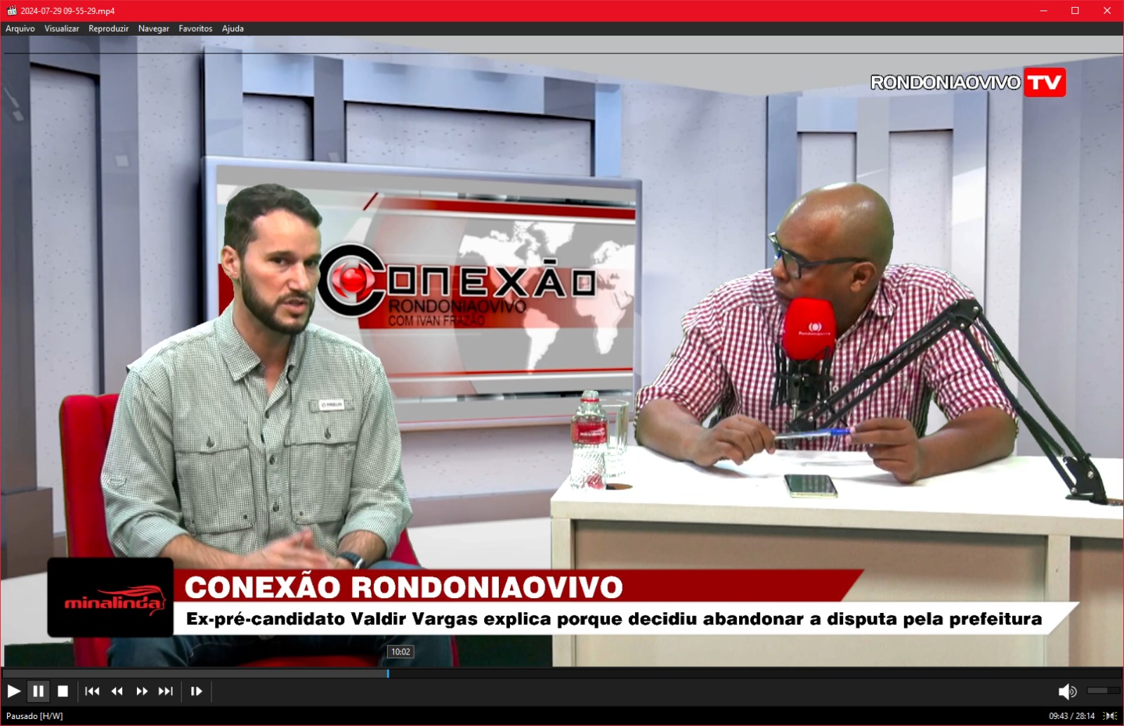 CONEXÃO RONDONIAOVIVO: Ex-pré-candidato Valdir Vargas explica abandono da disputa pela prefeitura