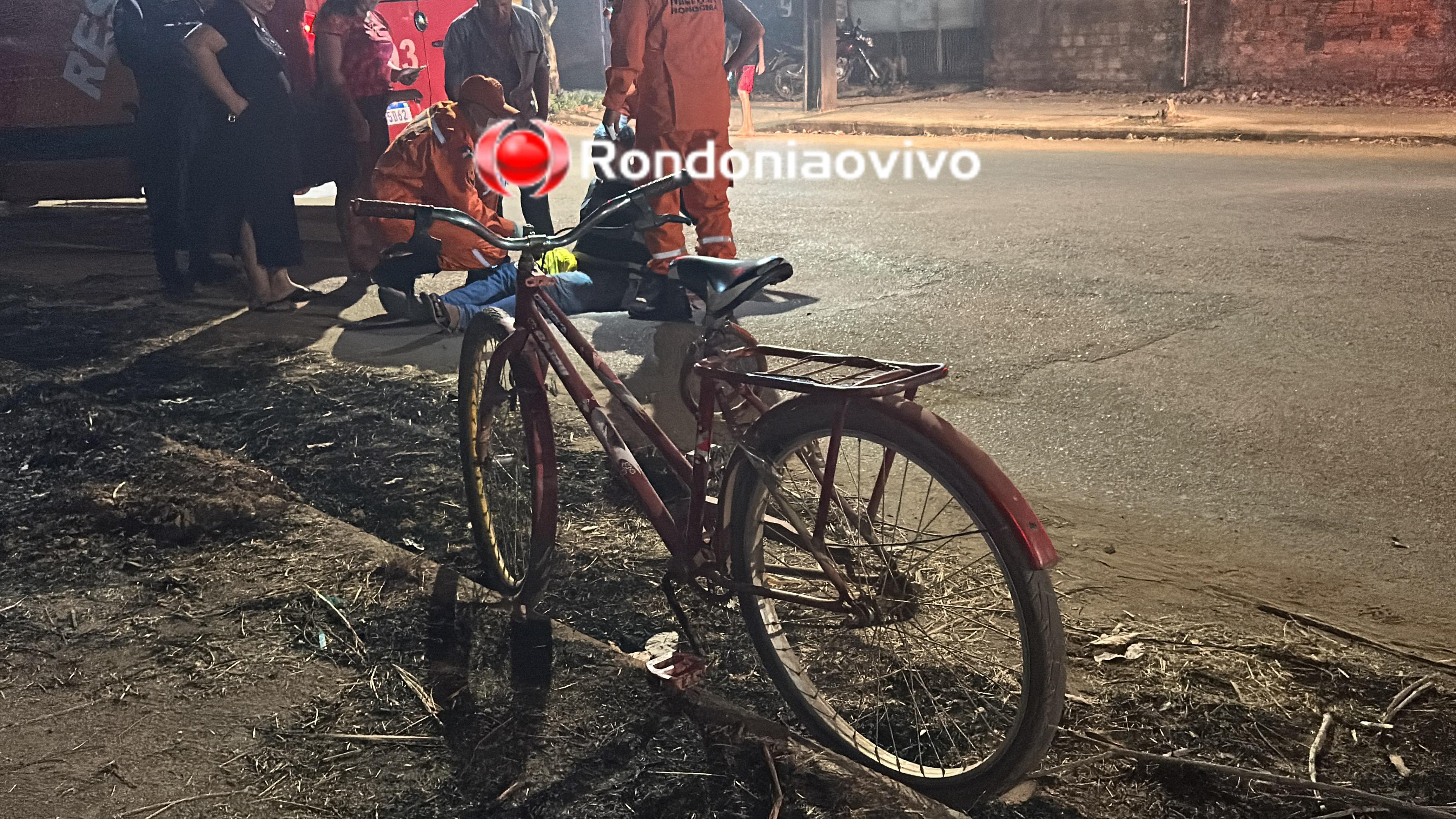 REBOCADO POR BIZ: Ciclista fica gravemente ferido após acidente ao ser puxado por moto 