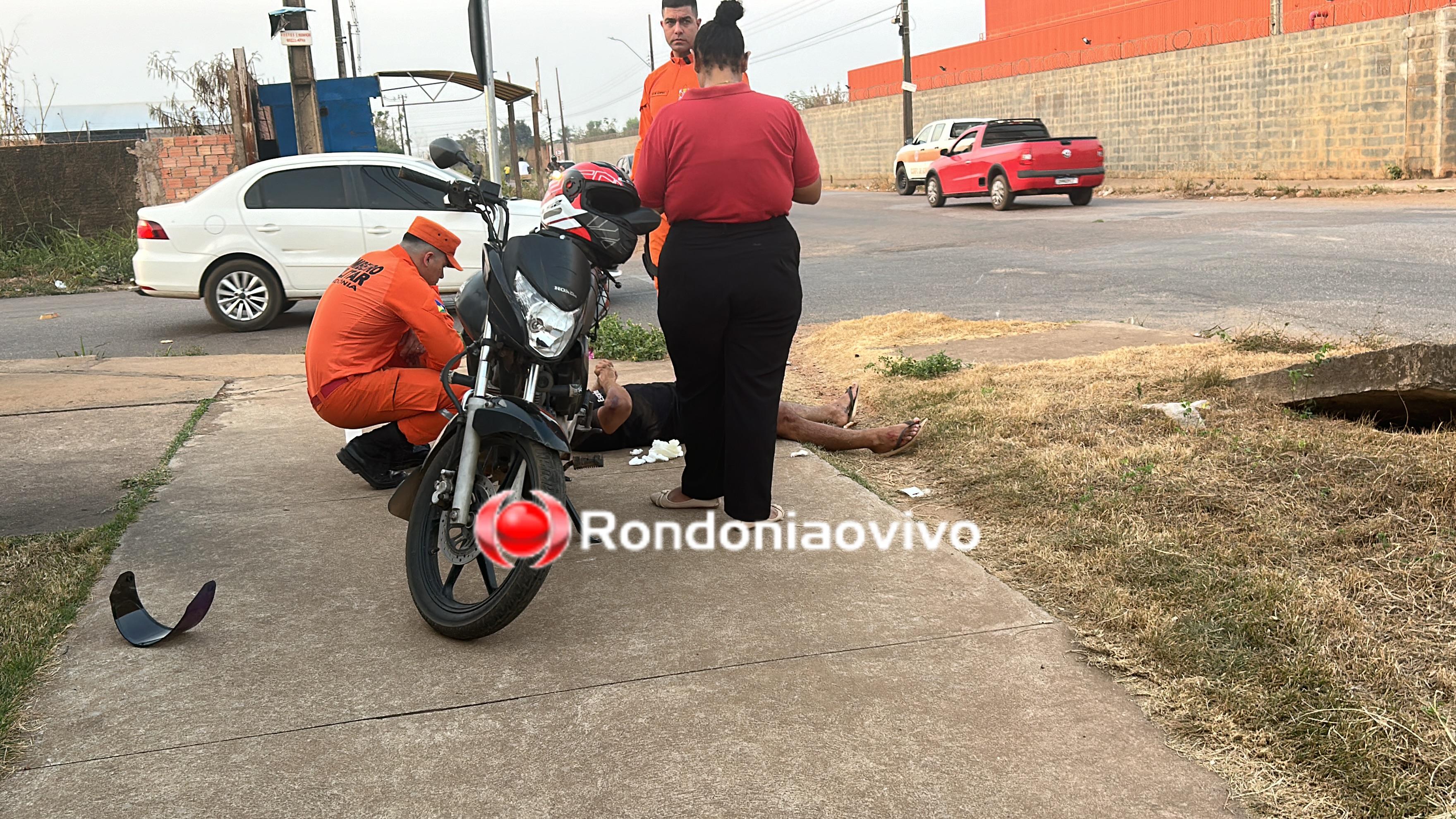 ATROPELAMENTO: Motociclista é atingido por carro ao lado do Atacadão