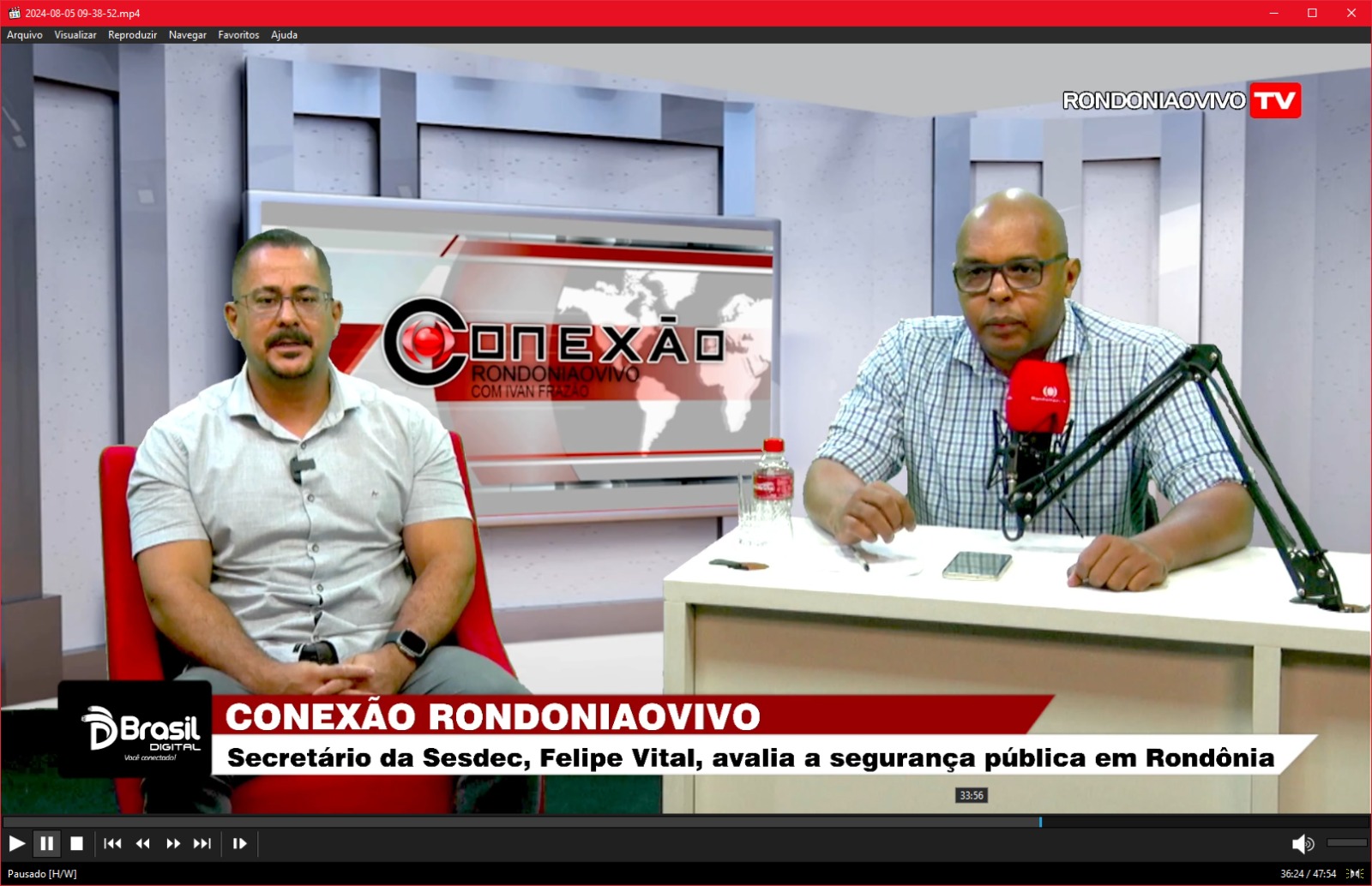 CONEXÃO RONDONIAOVIVO: Secretário da Sesdec, Felipe Vital, avalia a segurança pública em Rondônia
