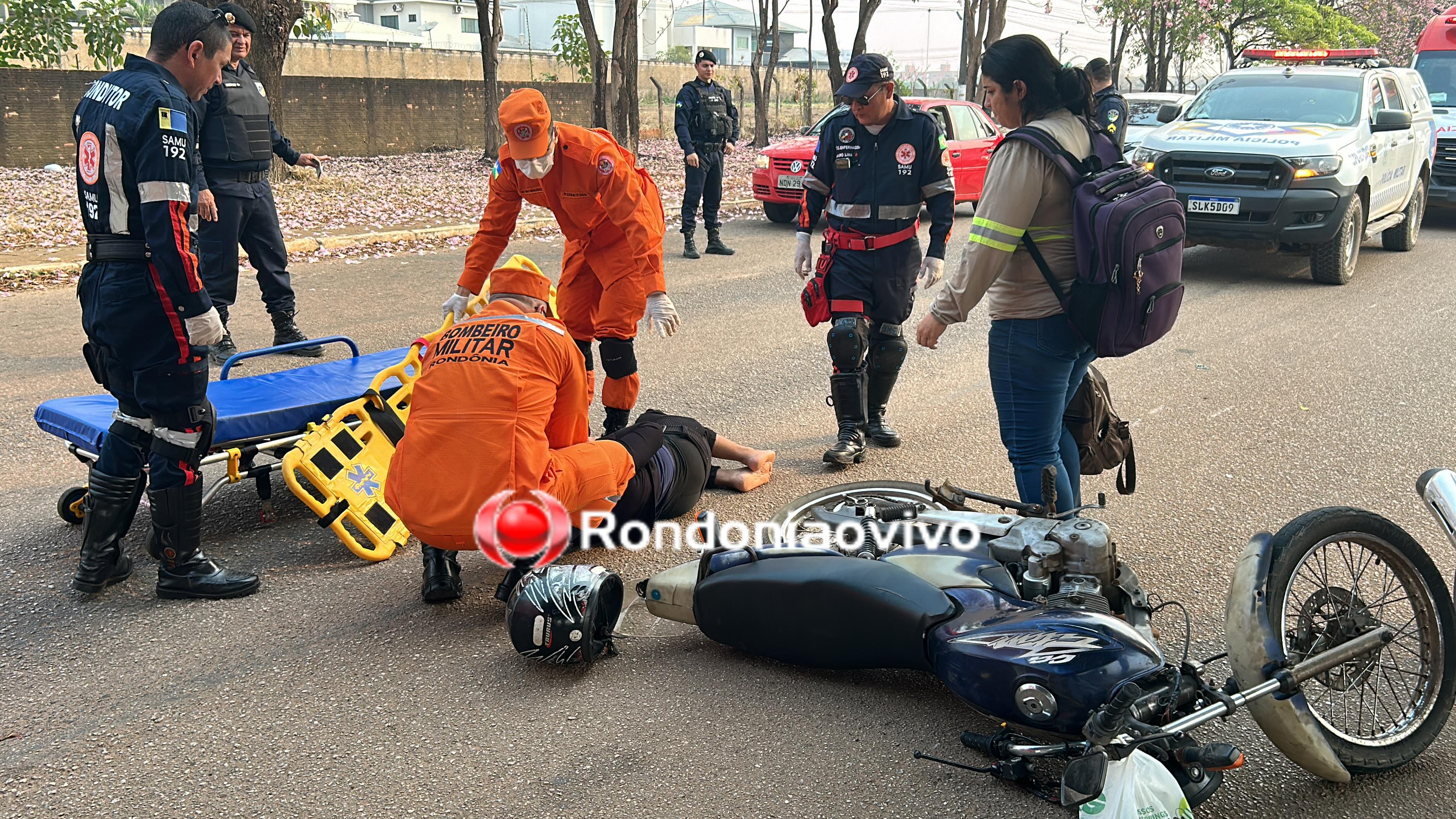 NA IMIGRANTES: Mulher perde controle da direção e sofre grave queda de moto