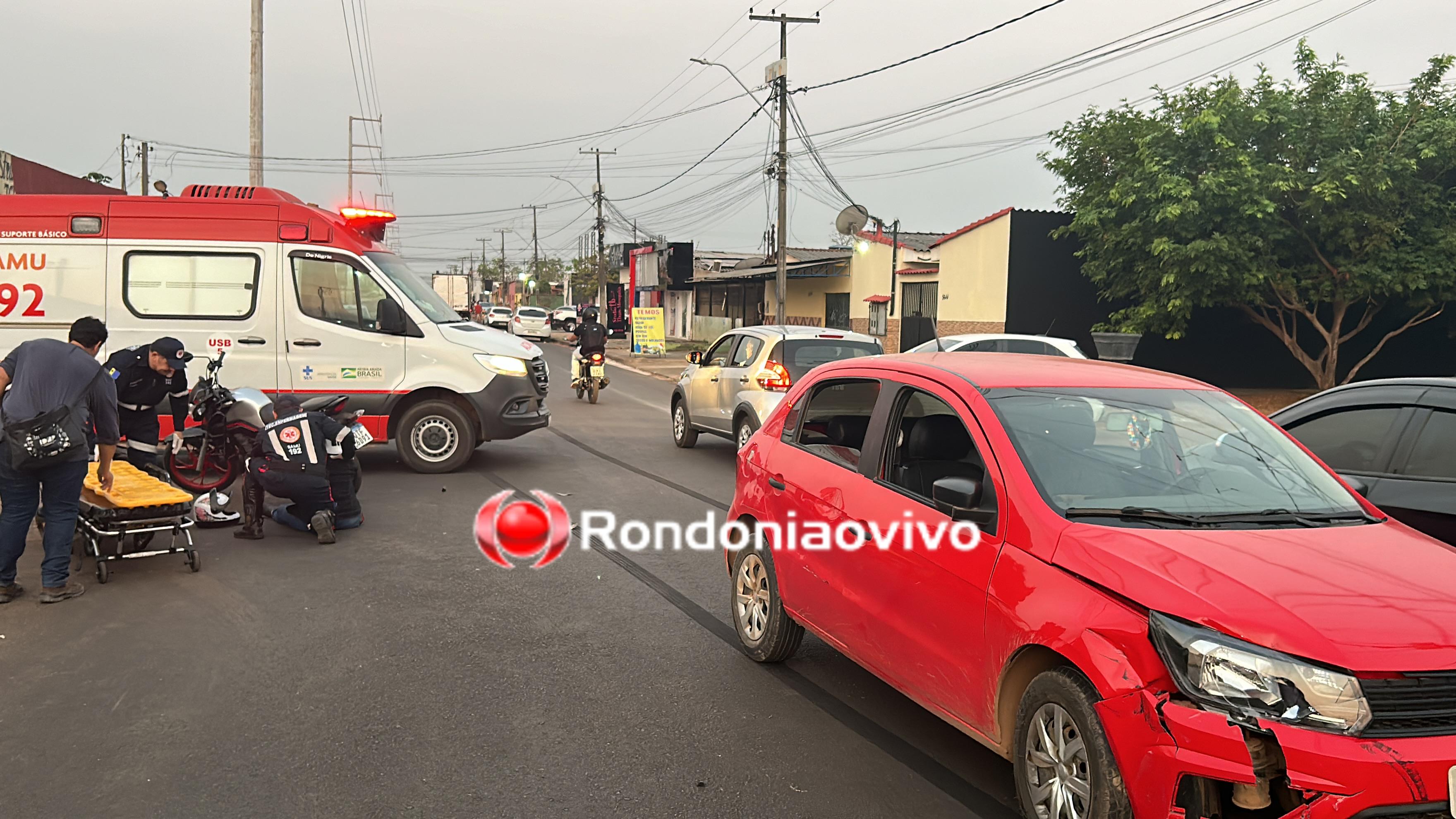 ASSISTA: Mulher invade preferencial e sofre ferimentos ao ser atropelada por carro