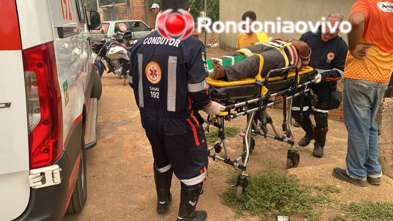 NA GERALDO: Homem e mulher sofrem ferimentos após colisão entre duas motocicletas 