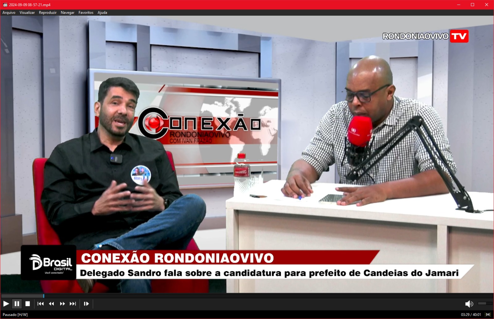 CONEXÃO RONDONIAOVIVO: Delegado Sandro fala sobre a candidatura para prefeito de Candeias do Jamari