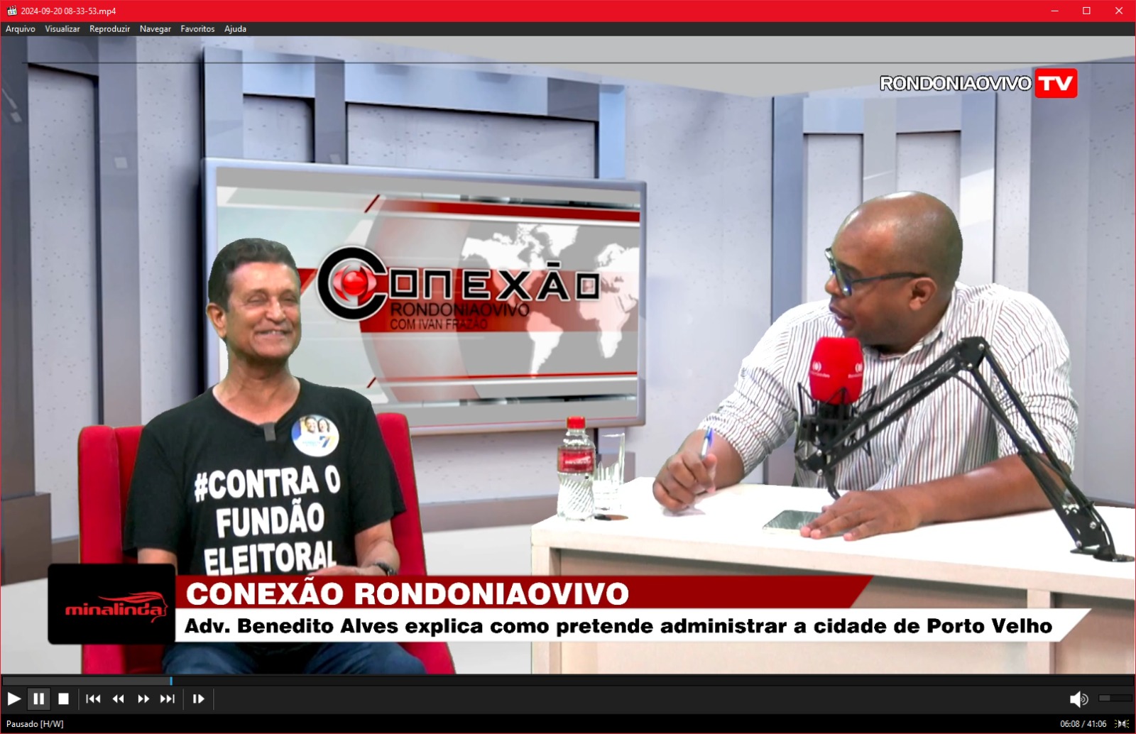 CONEXÃO RONDONIAOVIVO:  Adv. Benedito Alves, candidato a prefeito, diz como quer governar Porto Velho 