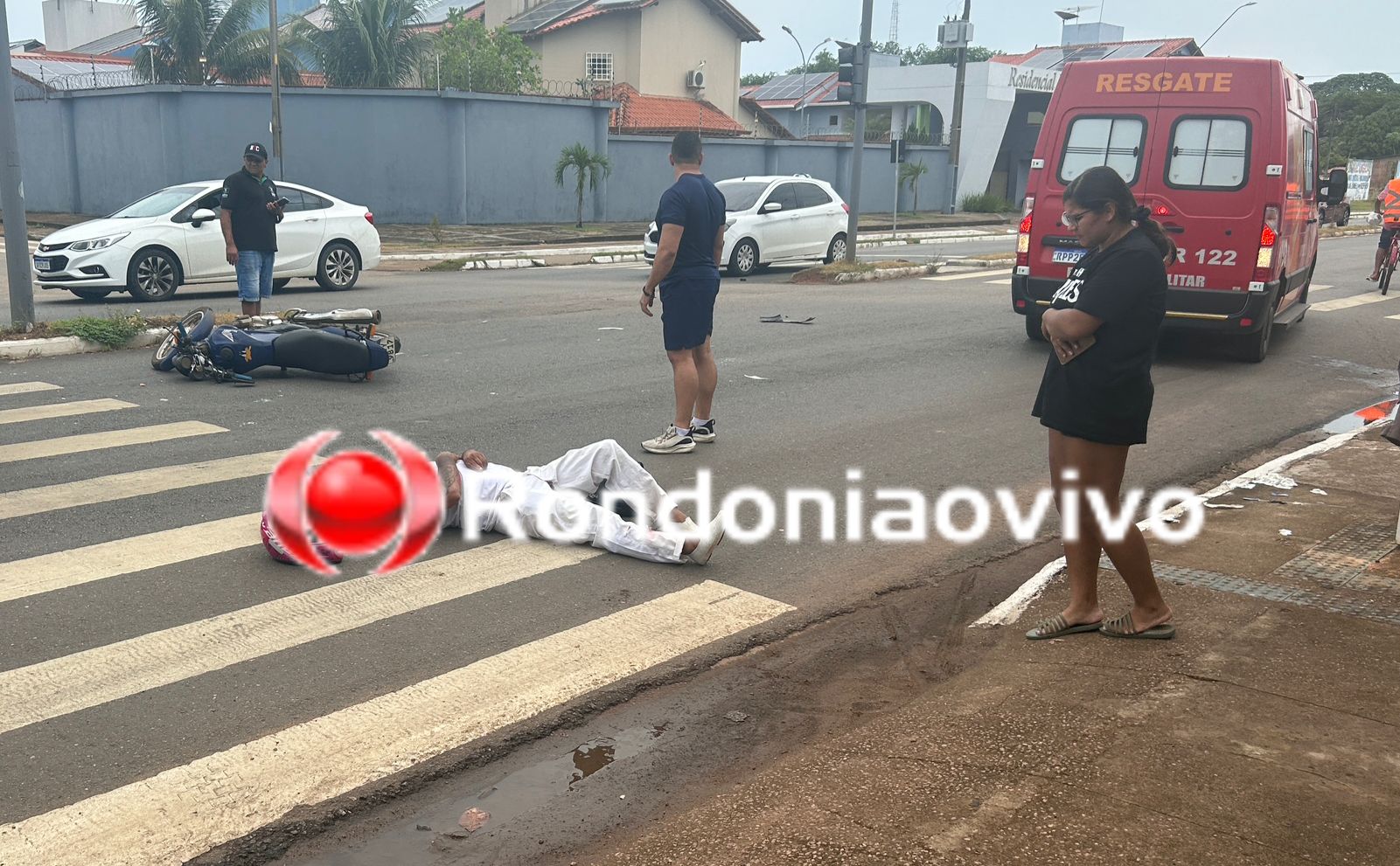 URGENTE: Motociclista sofre acidente grave em avenida de Porto Velho