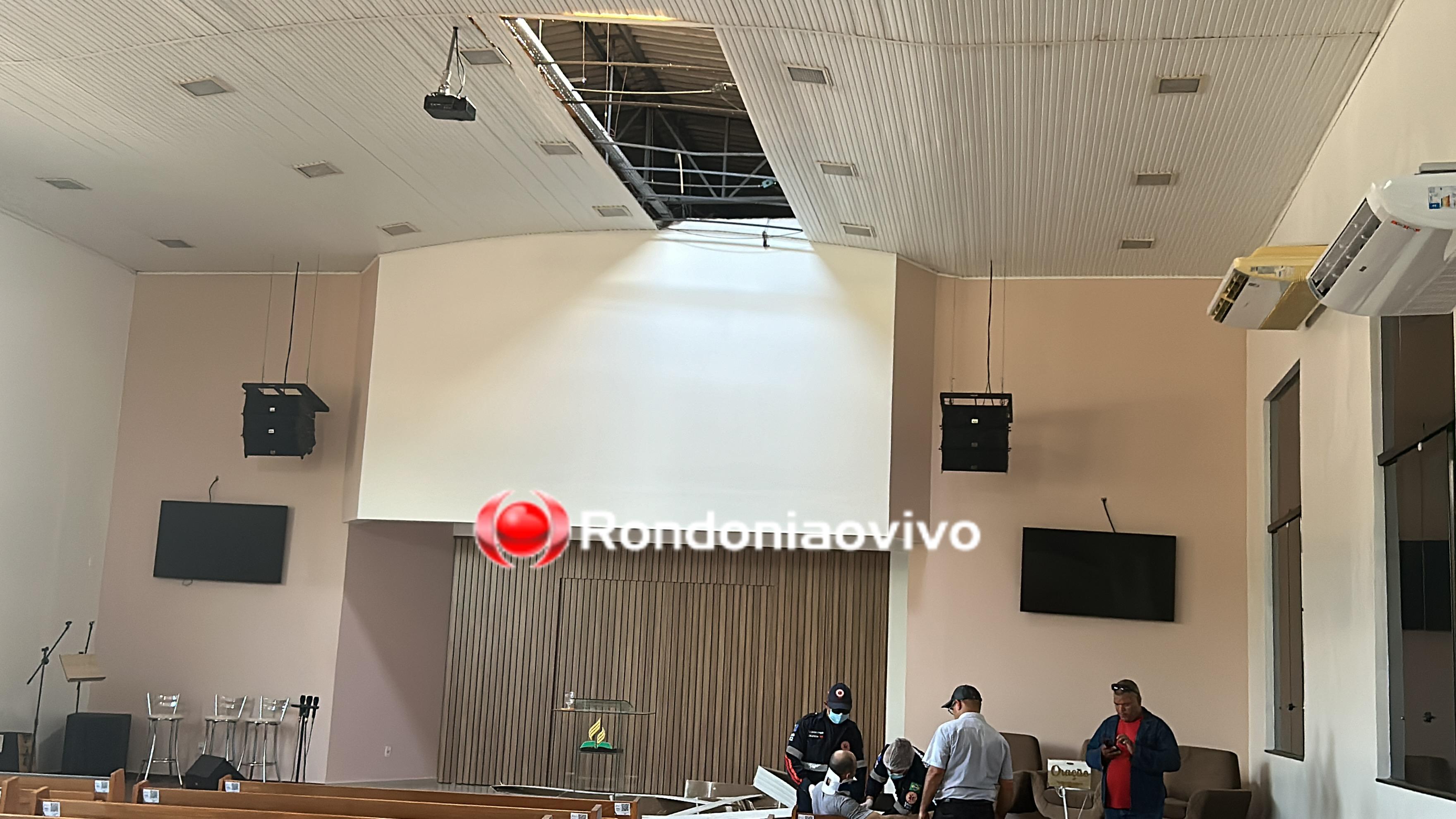 VÍDEO: Homem cai do telhado de igreja do Sétimo Dia na capital