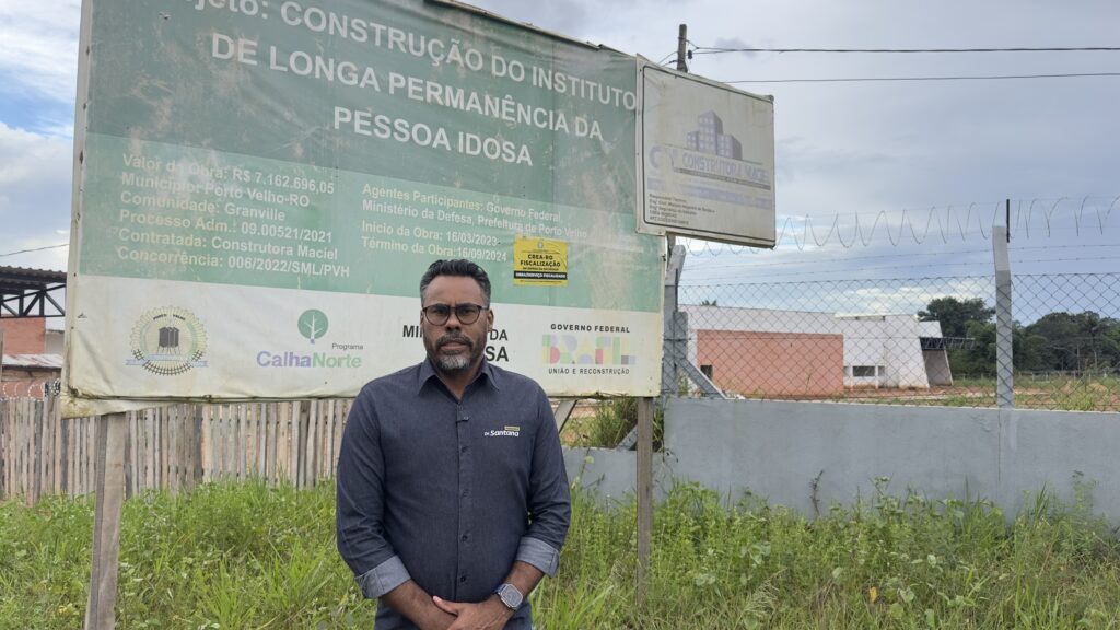 DR. SANTANA: Vereador fiscaliza obras do Centro de Idosos e cobra conclusão em Porto Velho