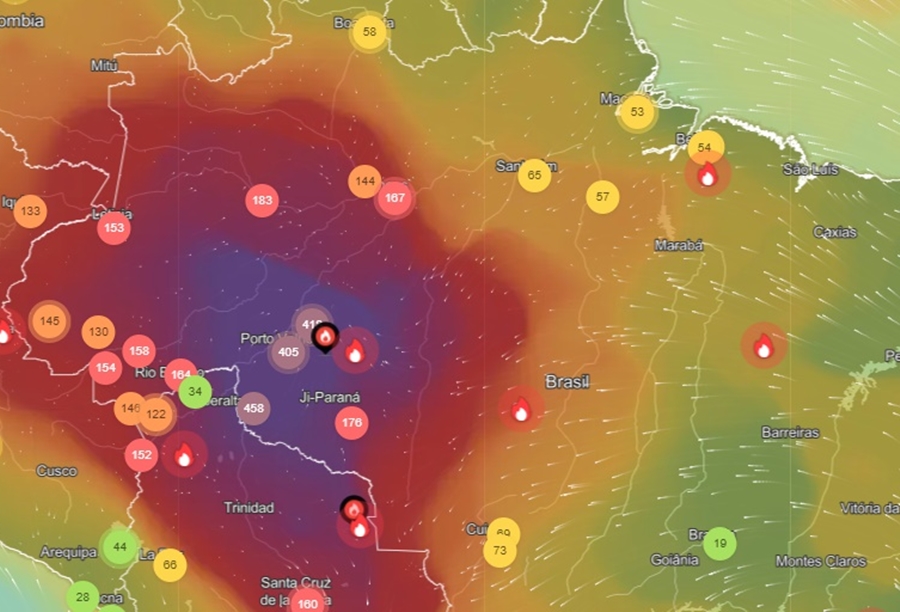 GUAJARÁ-MIRIM: Plataforma internacional mostra aumento de fogo em Rondônia