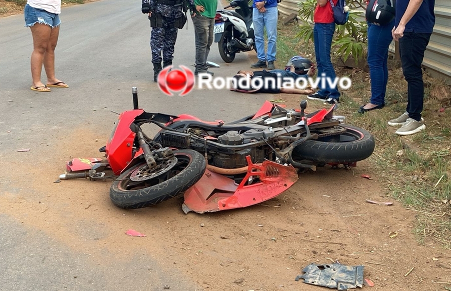 FRATUROU: Motociclista sofre grave acidente na Avenida Guaporé