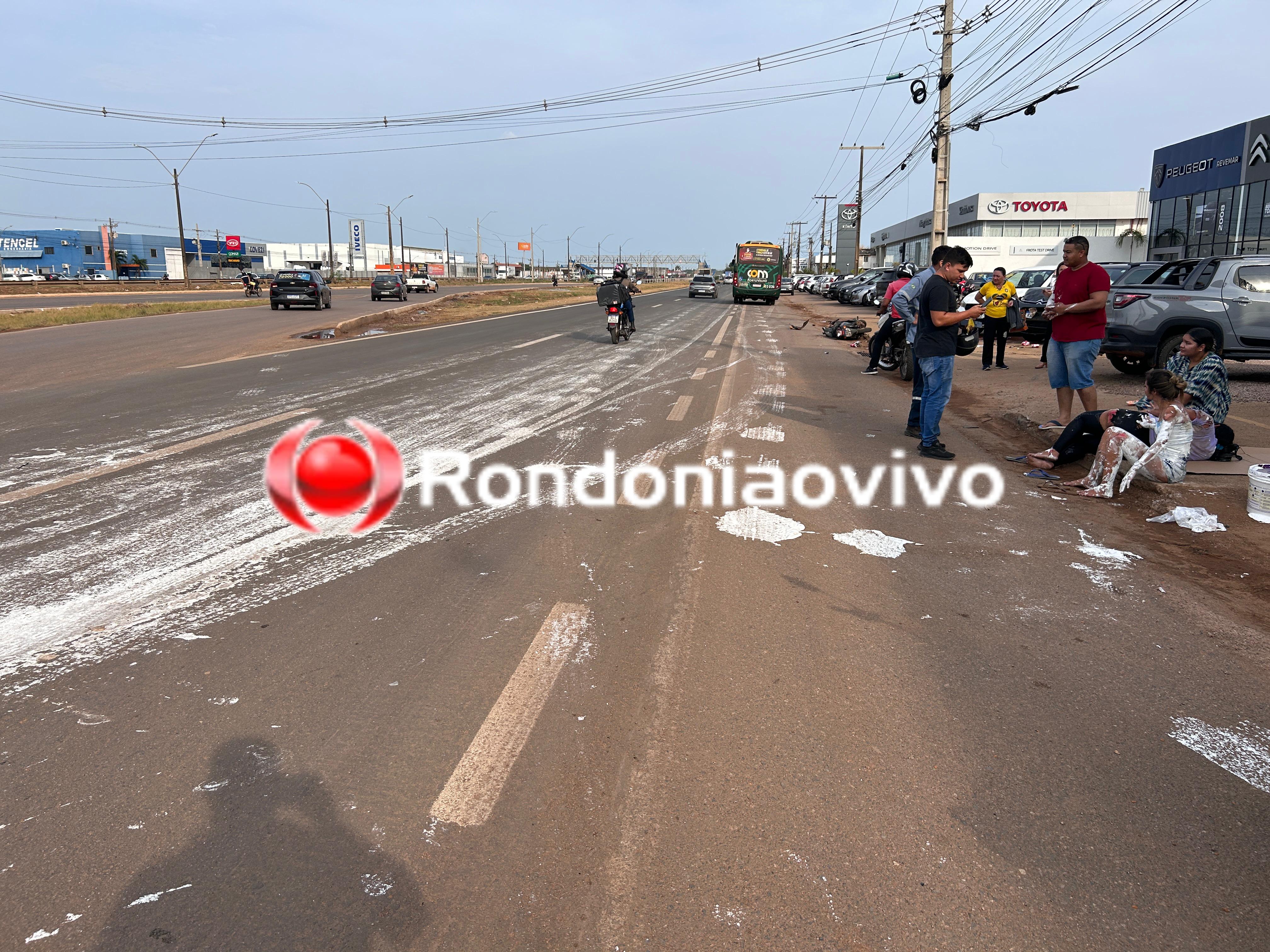 URGENTE: Mãe e filha ficam feridas após acidente na Rua da Beira