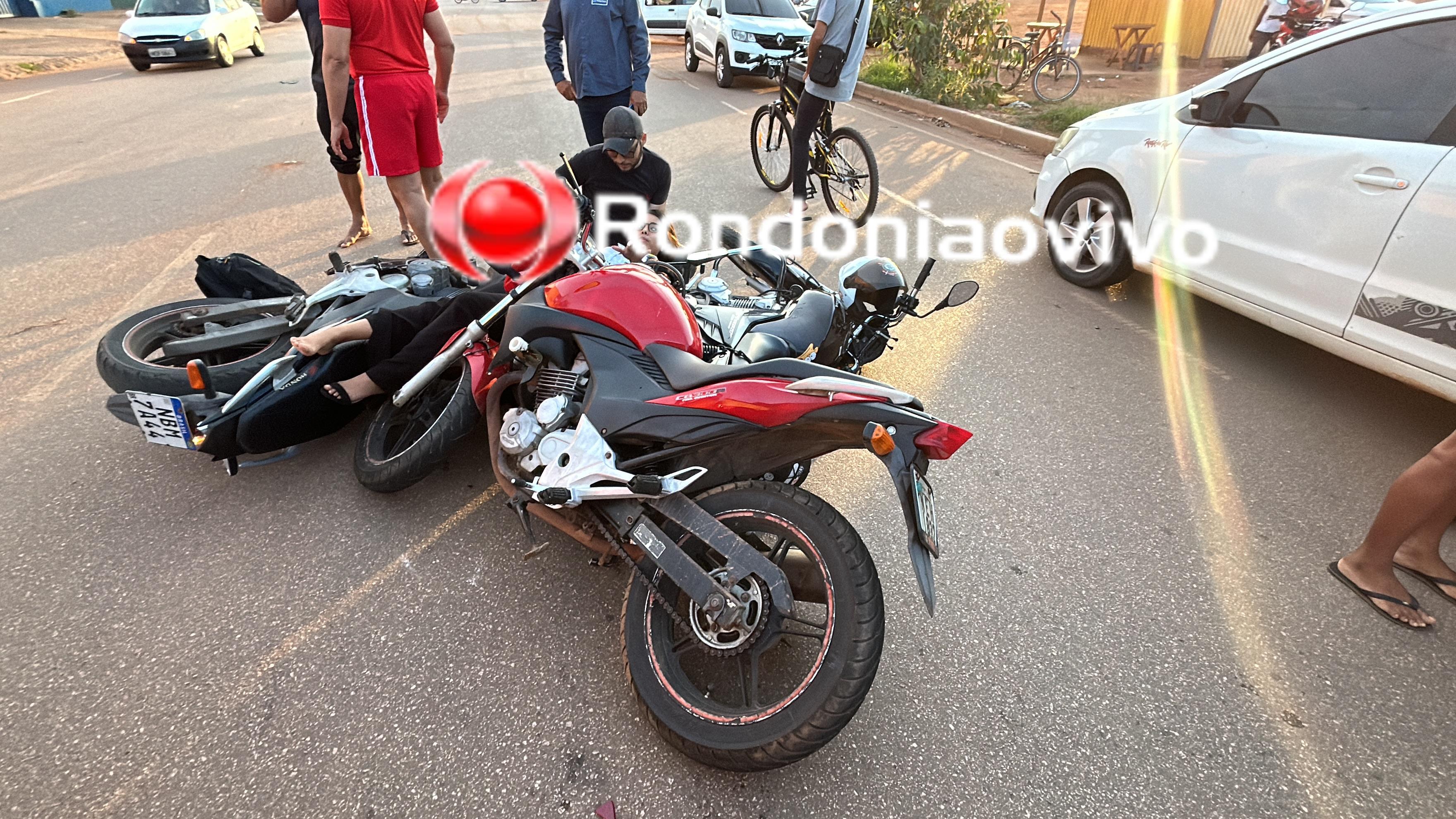 URGENTE: Grave acidente envolvendo três motos na zona Sul