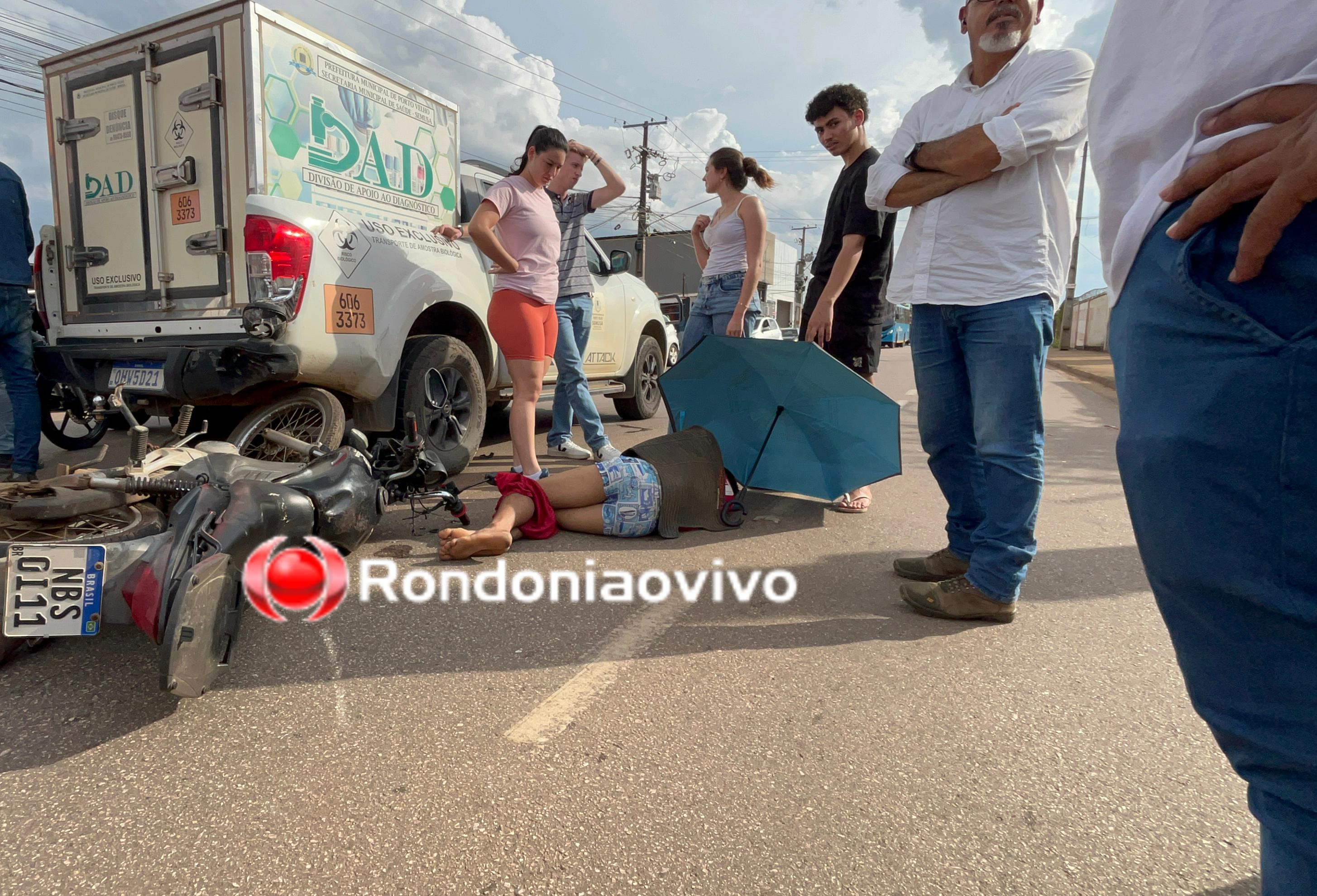 URGENTE: Motociclista fica gravemente ferido ao bater em caminhonete da SEMUSA