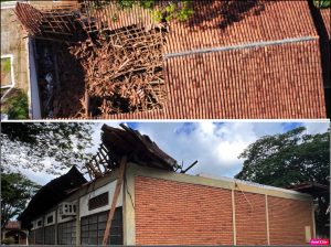 VILHENA: Telhado de pavilhão do paço municipal desaba parcialmente