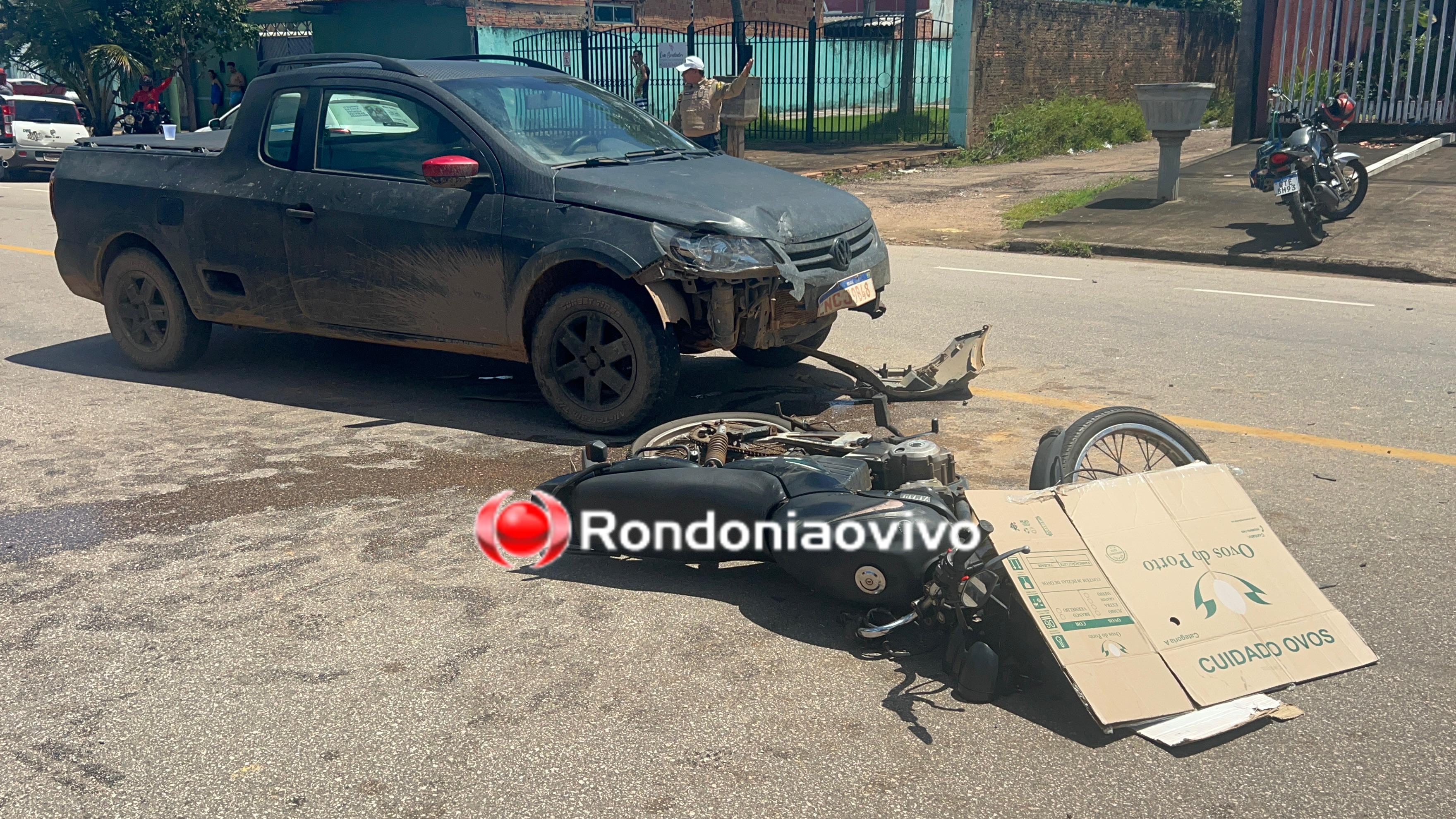 URGENTE: Motociclista é atropelado e ainda agredido por passageira de carro