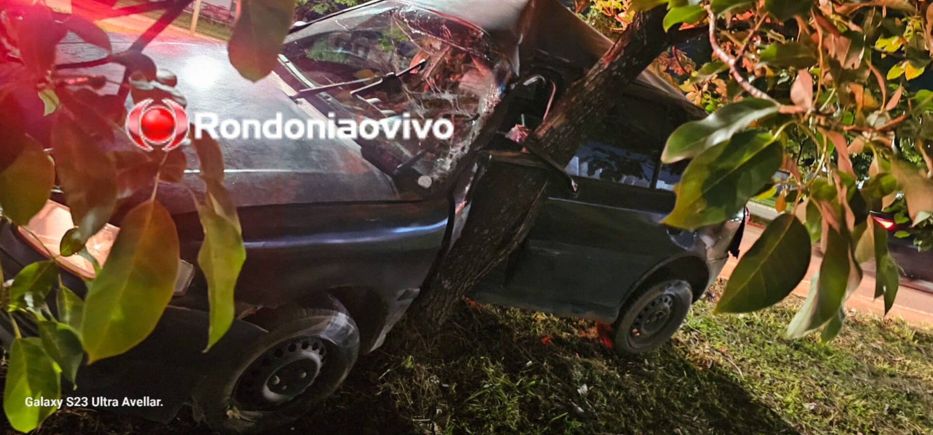 NA IMIGRANTES: Motorista bate violentamente carro em árvore para não atropelar motociclista 