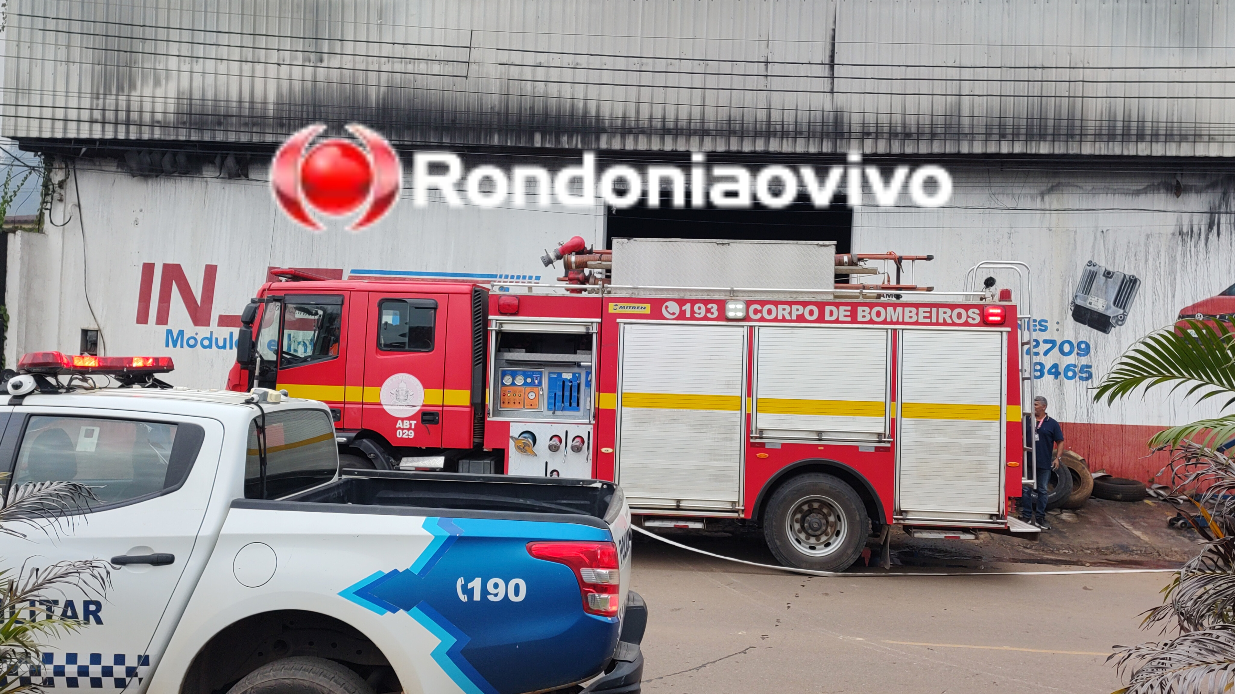 SINISTRO: Incêndio destrói oficina de injeção eletrônica em Porto Velho 
