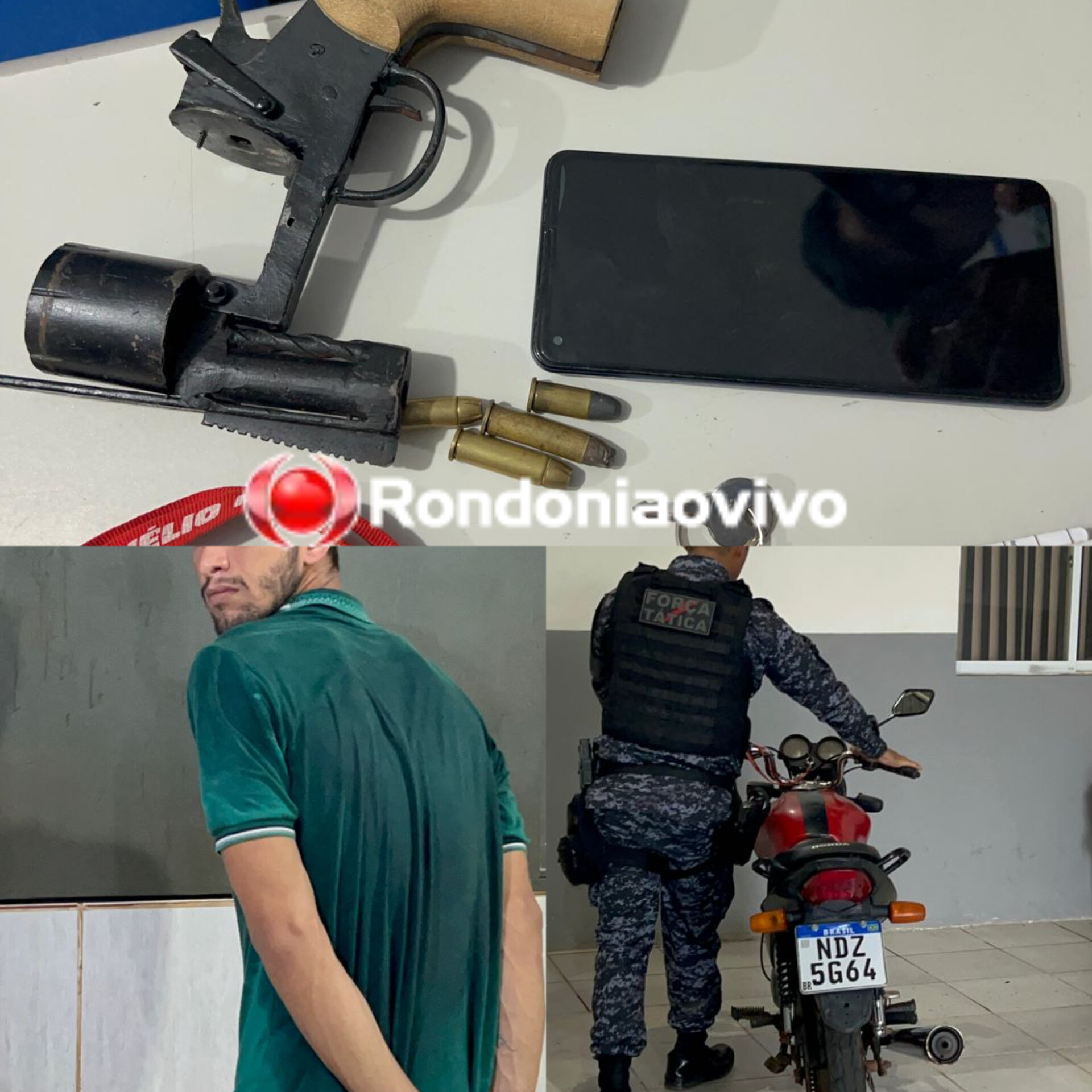 'TRANQUILO NA PRACA': Força Tática prende acusado armado durante abordagem em Porto Velho 