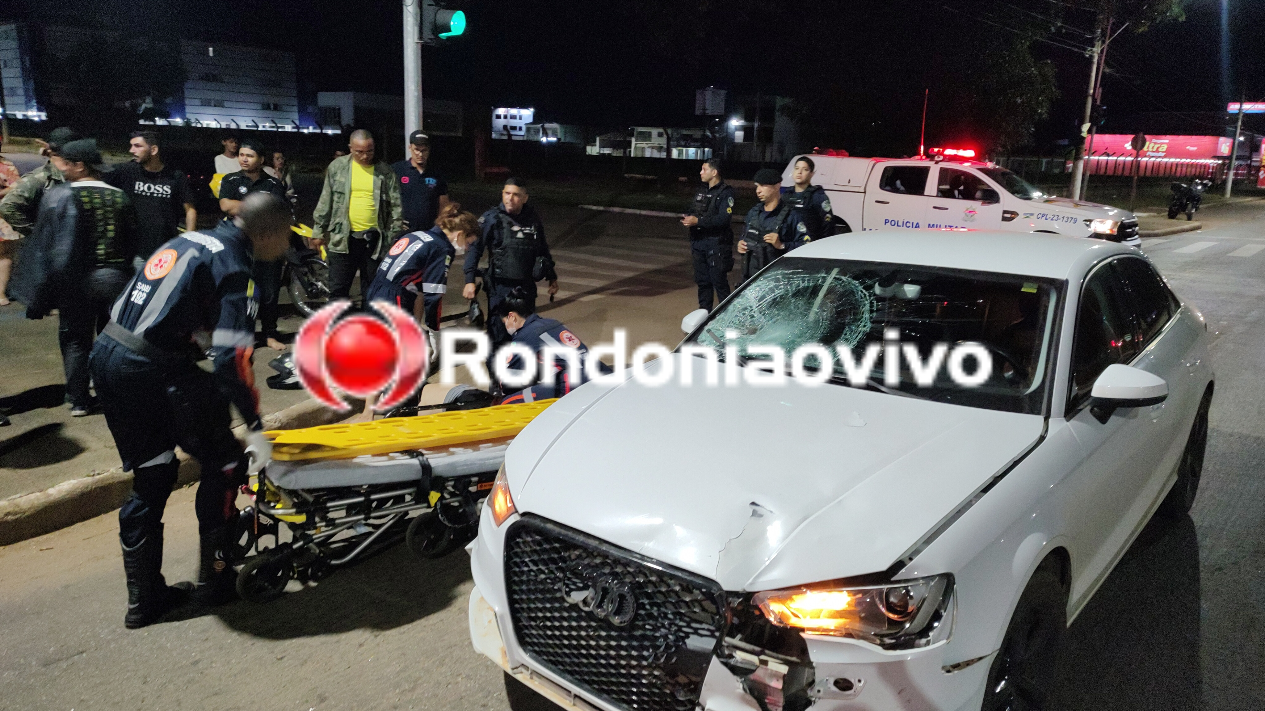EMBRIAGADO: Motorista de carro Audi atropela e deixa motociclista em estado grave 
