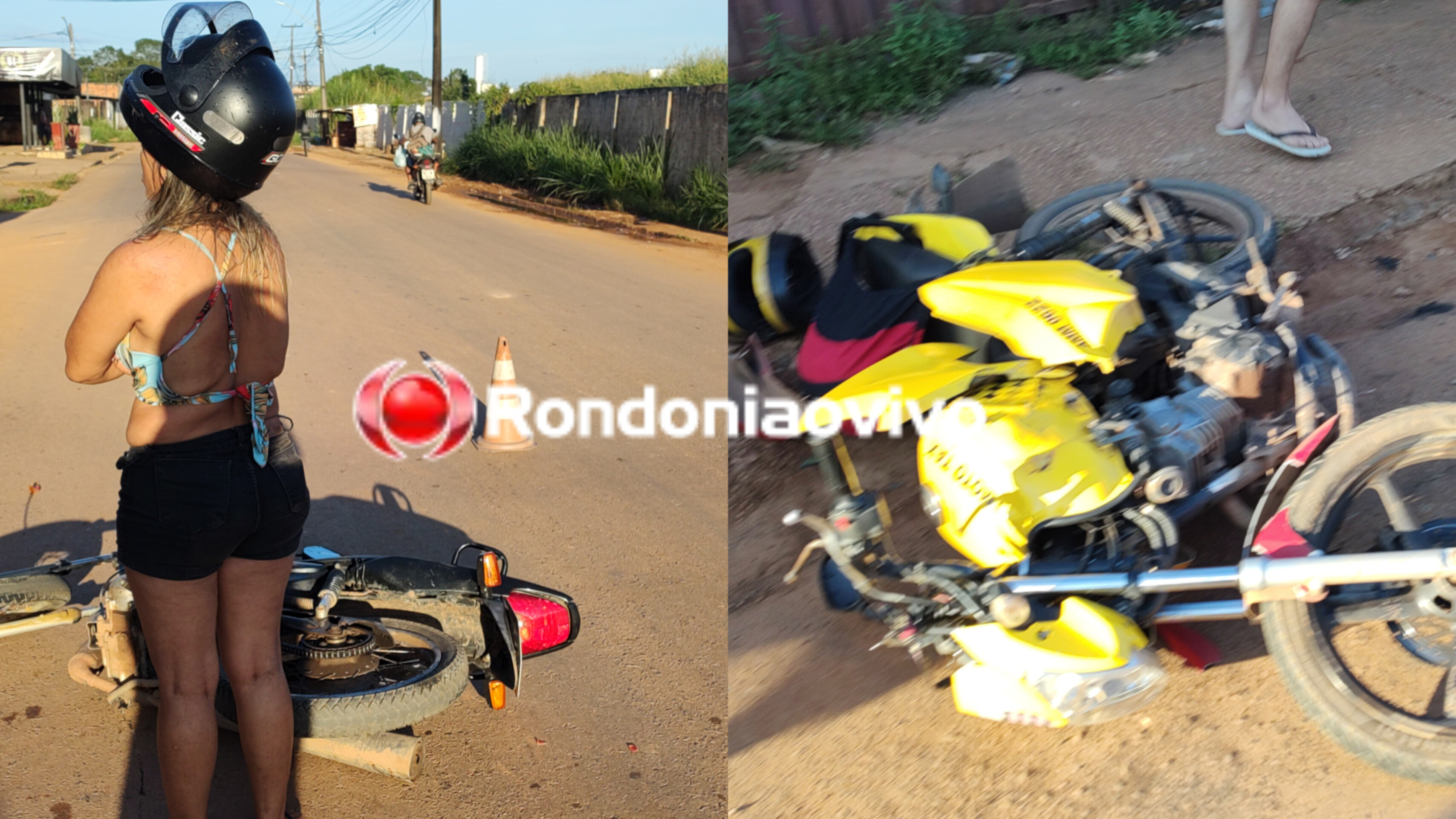 URGENTE: Mulher embriagada causa grave acidente com mototaxista 