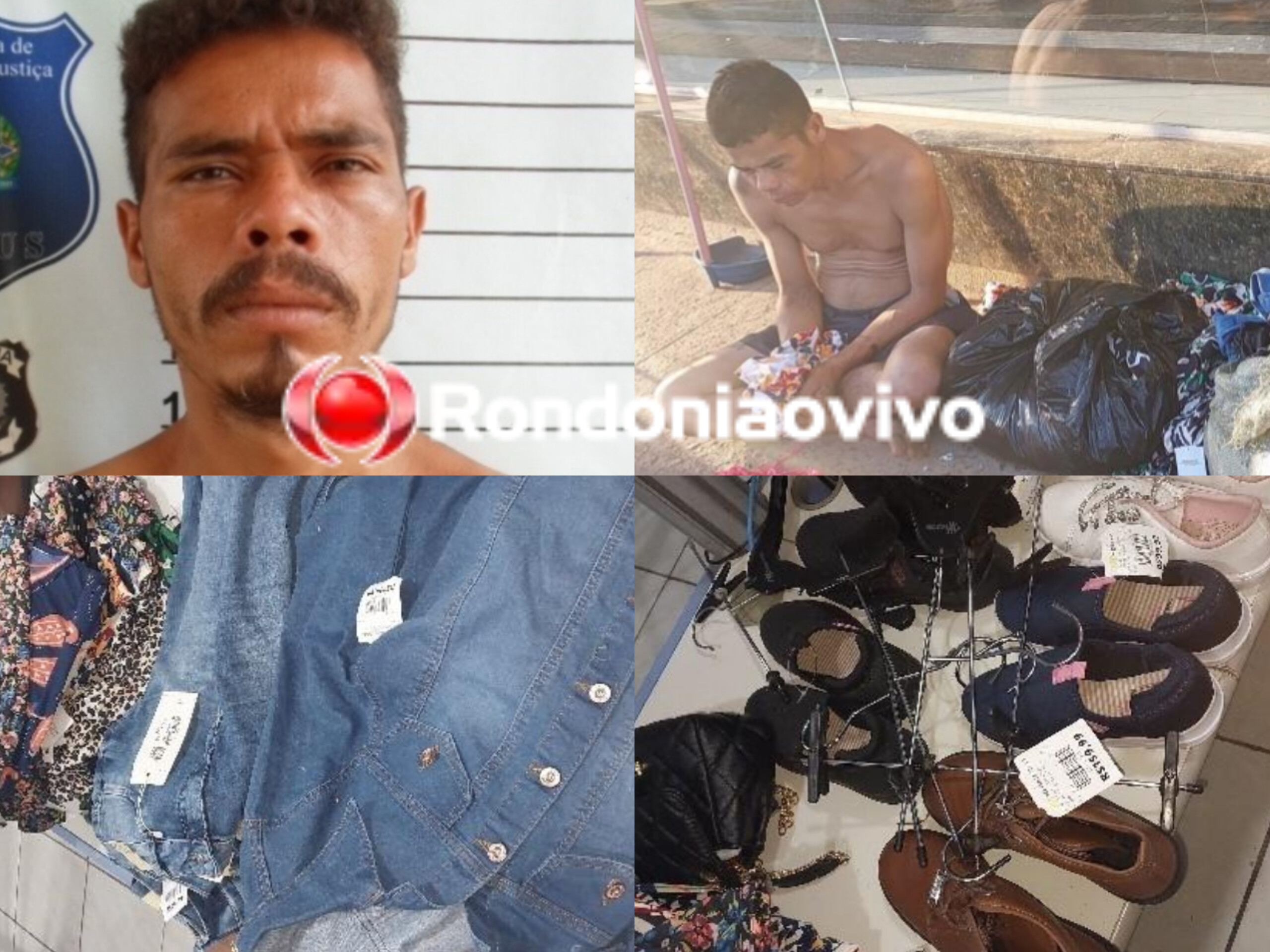 ALARME DISPAROU: Ladrão é preso por arrombar loja Mega Modas e furtar R$ 3 mil em mercadorias 