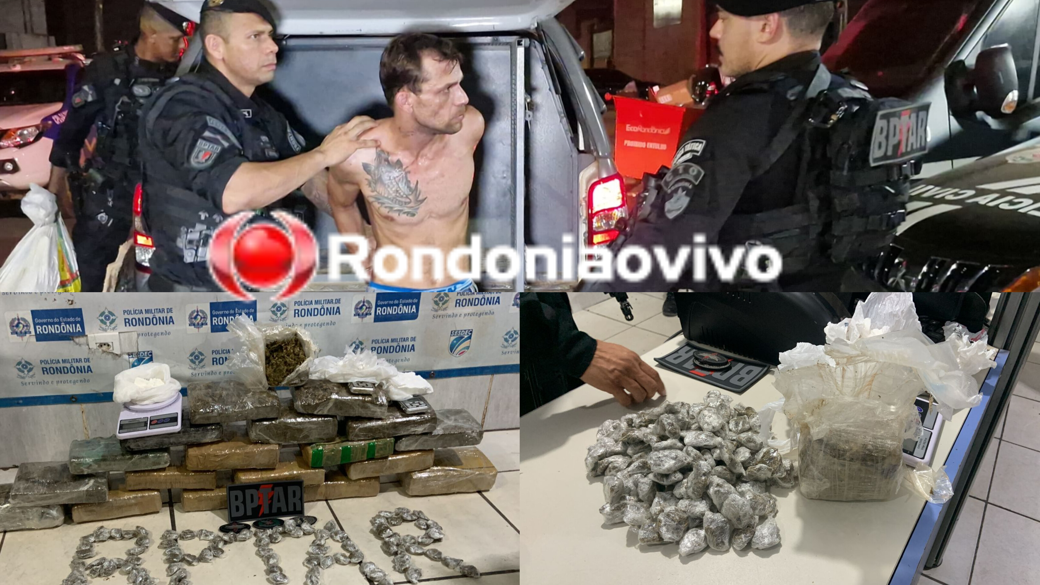 COMBATE AO TRÁFICO: Policiais do BPTAR apreendem cerca de 20 quilos de droga no Orgulho do Madeira 