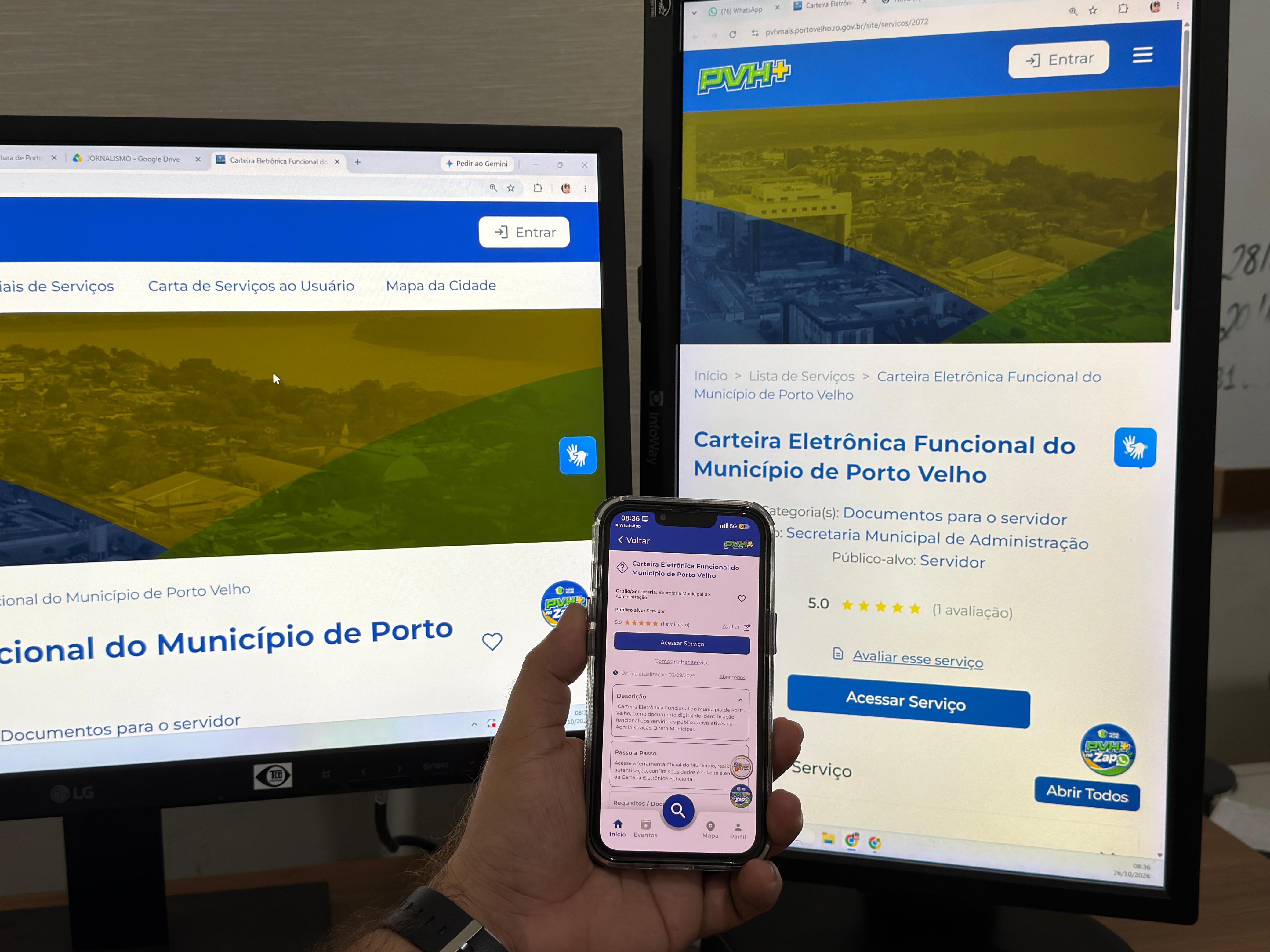SERVIDOR: PVH disponibiliza carteira digital para identificação dos servidores municipais