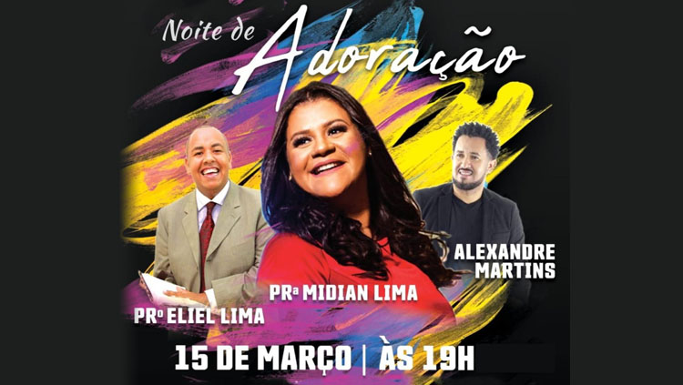 ADORAÇÃO: Cantora gospel Midian Lima substitui Davi Sacer, no dia 15 na Igreja Wesleyana