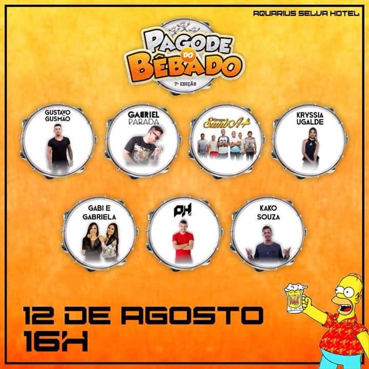 EVENTO: Vem aí a 7ª edição do ‘Pagode do Bêbado’ que acontece dia 12 de agosto