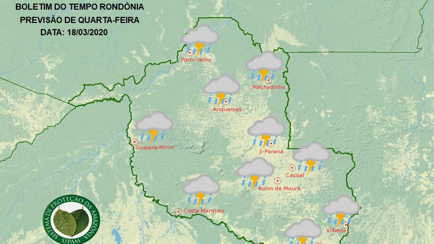 QUARTA-FEIRA: Tempo não muda e previsão é de dia abafado e com chuva a noite