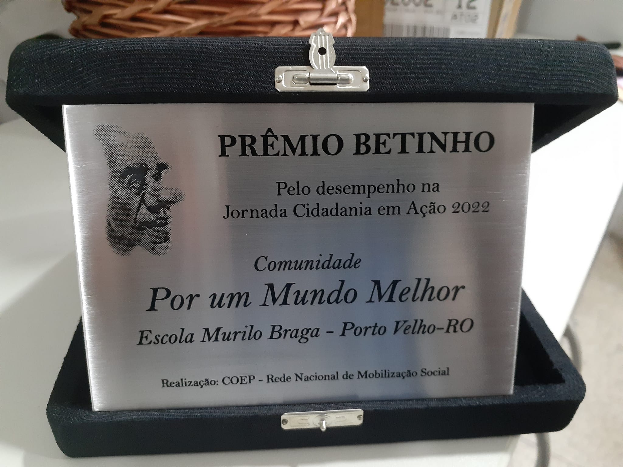 EXEMPLO: Escola Murilo Braga recebe ‘Prêmio Betinho de Atitude Cidadã’