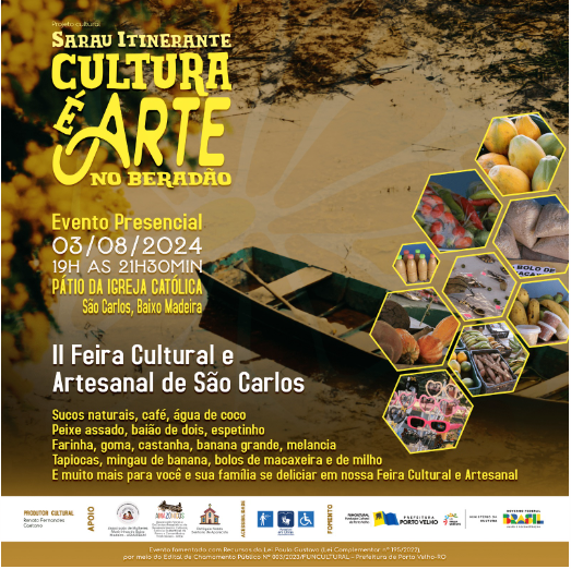 MADEIRA: São Carlos recebe “Sarau Itinerante: Cultura é Arte no Beradão” neste sábado(03)
