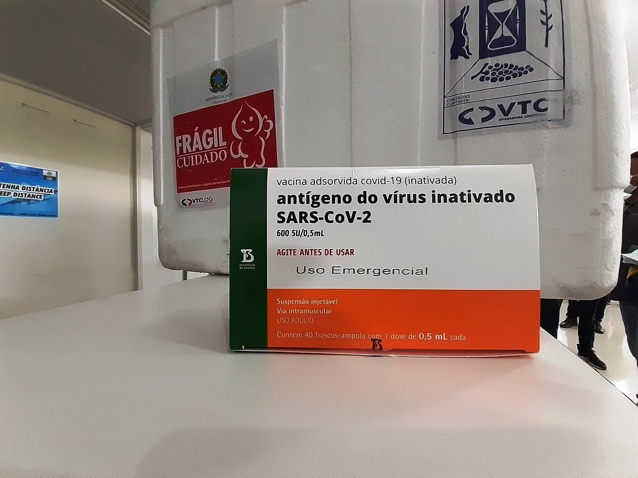 CORONAVAC: Governo entrega 100% do 1º lote das vacinas contra Covid-19 às regionais