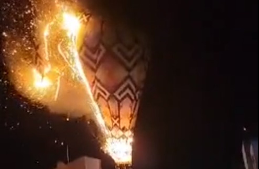 VÍDEO: Balão em chamas cai sobre prédio de Arujá, em São Paulo