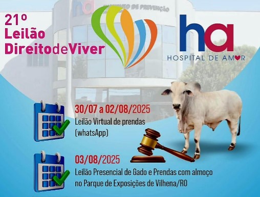 VILHENA: 21º Leilão Direito de Viver arrecada recursos para o Hospital de Amor