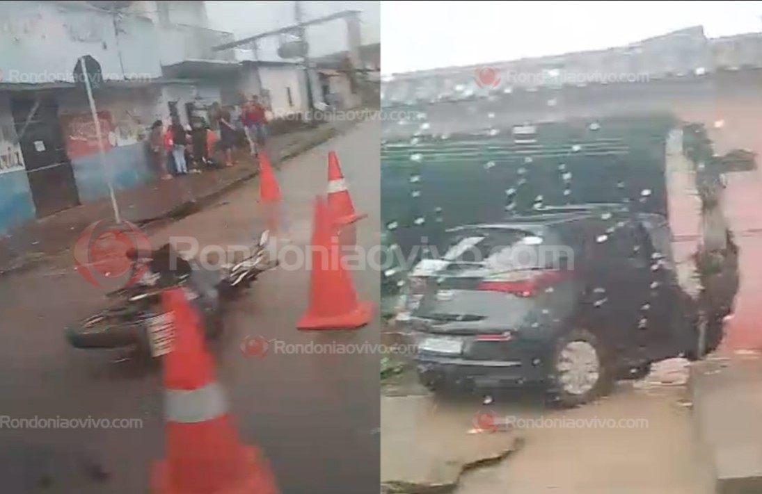 VÍDEO: Casal fica ferido e carro invade residência após grave acidente
