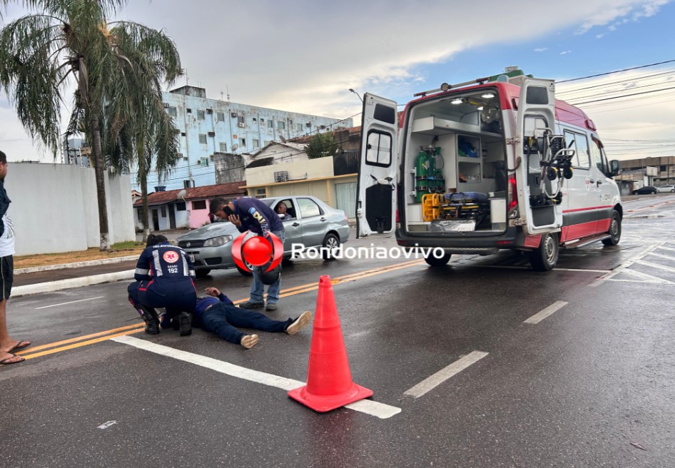 ASSISTA: Entregador de gás sofre grave acidente na região Central
