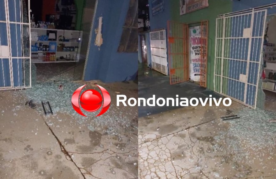ARRASTÃO: Dois comércios são arrombados e furtados por ladrões na madrugada