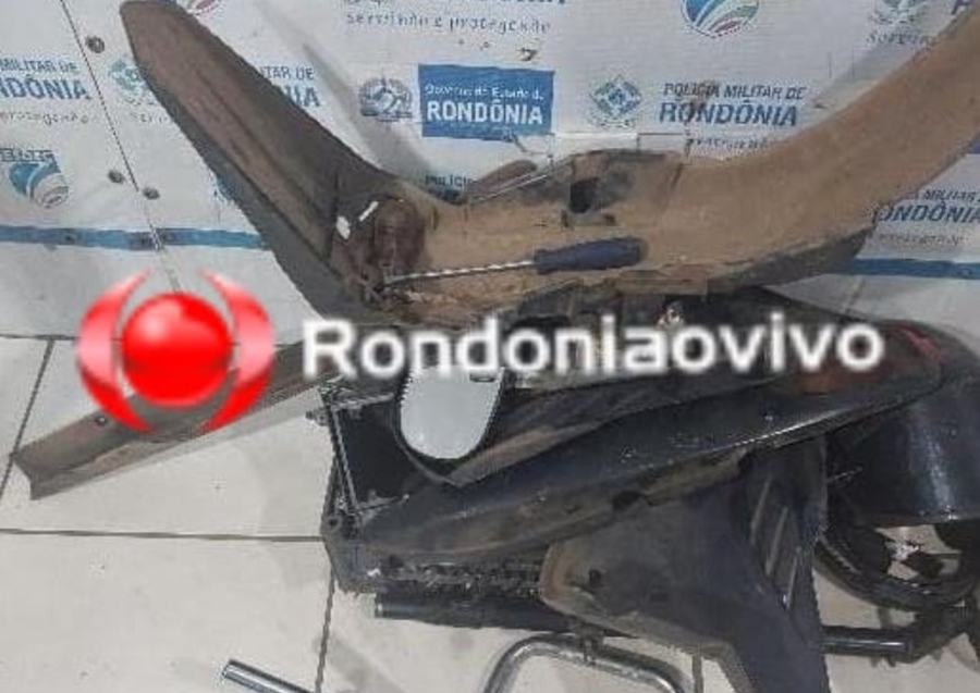 DESMONTADA: Foragido e comparsa são presos com moto roubada após assalto a mulher