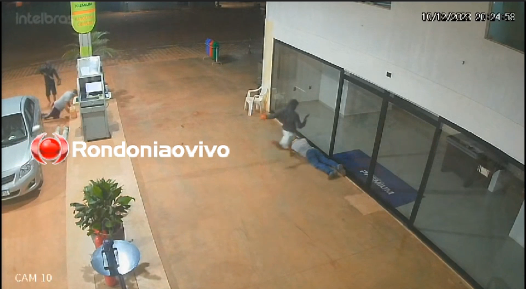 PM AGIU RÁPIDO: Vídeo mostra criminosos violentos durante roubo em posto de combustíveis 