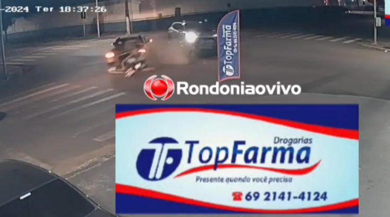 VÍDEO: Forte colisão entre carros é registrada na Avenida Calama 