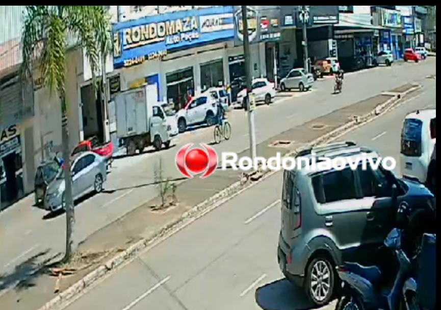 NA CONTRAMÃO: Vídeo mostra atropelamento de ciclista na Avenida Nações Unidas 