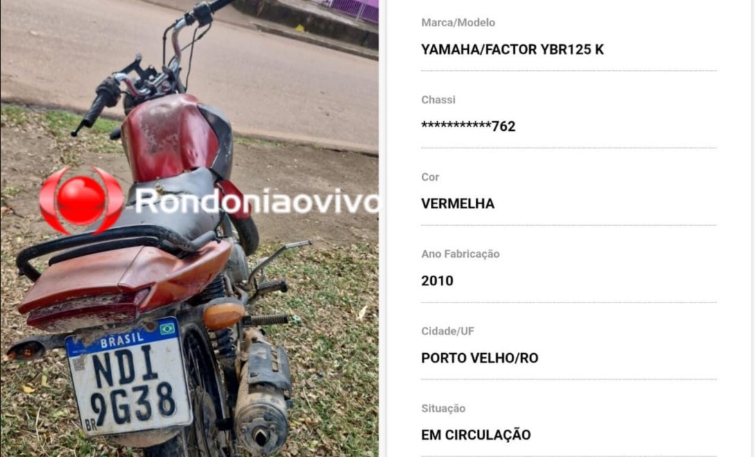 NO CAI N' ÁGUA: Equipe do 1° Batalhão da PM recupera moto roubada